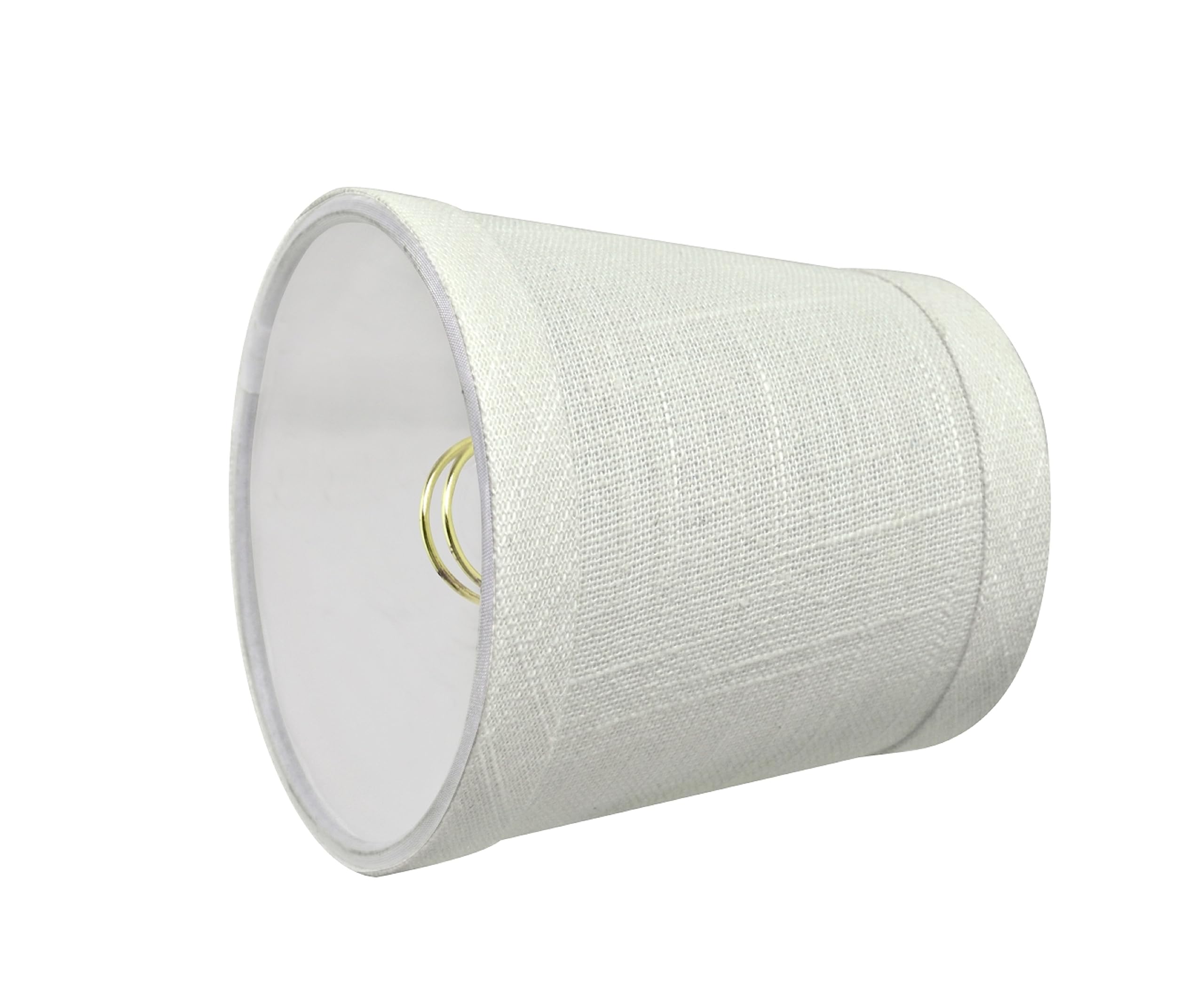 Aspen Creative 32713-5B, Empire Clip-On Chandelier Lamp Shade, Off White, 3&quot; Top X 4&quot; Bottom X 4&quot; Slant Height, Set Of 5