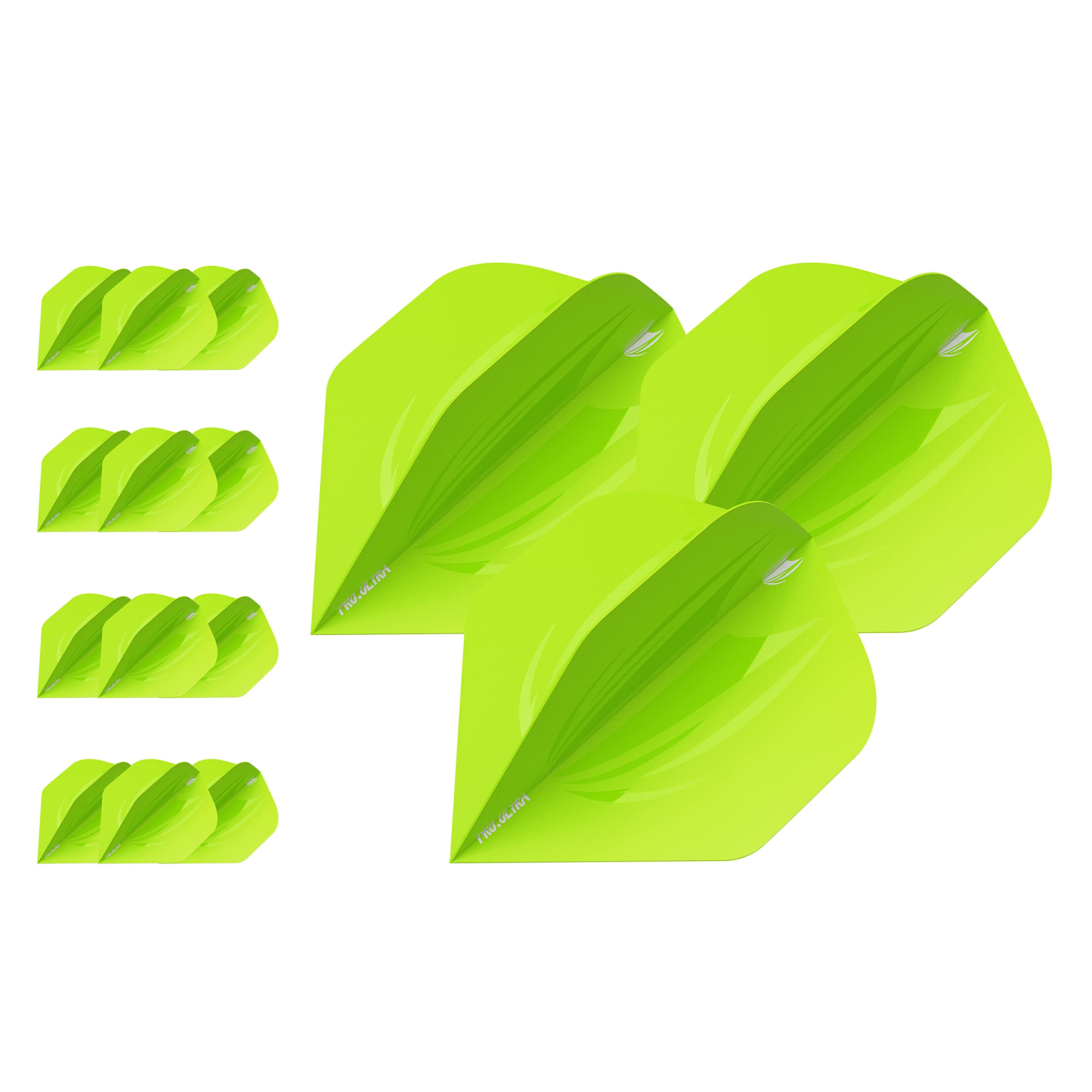 Target Darts 5 x Sets of ID Pro Ultra green No2 Dart Flights - 15 in Total