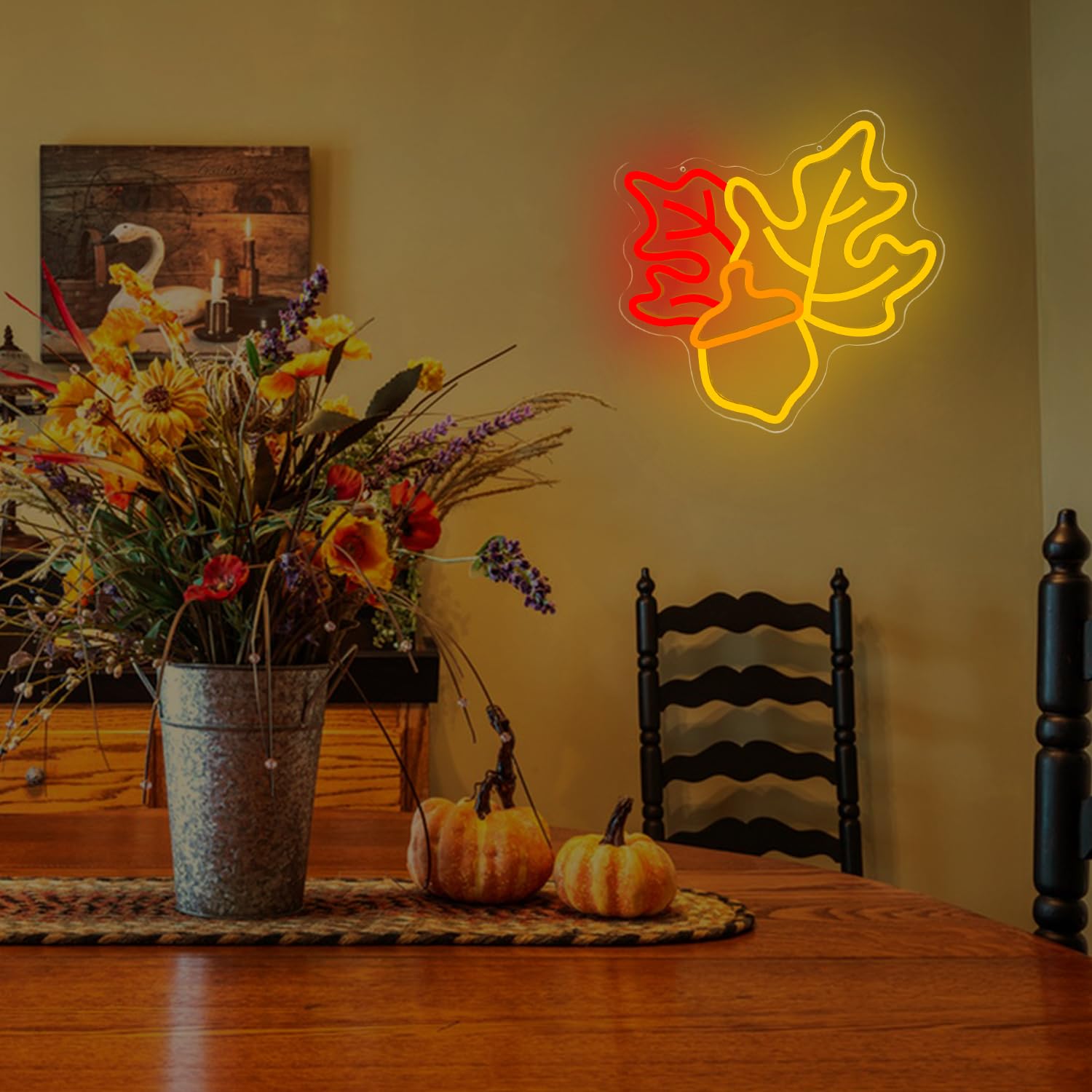 Maple Neon Sign Fall Window Lights For Wall Decor Dimmable Thanksgiving Neon Sign Led Fall Theme Decoration For Home  Maple Leaf Lamp For Gifts