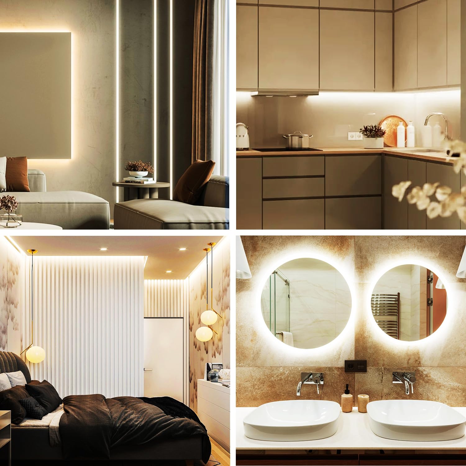 Yeewhale 100Ft Cob Led Strip Lights 3000K Warm White Dimmable Dc 24V Flexible Led Tape Light For Bedroom, With Remote And App Control Led Light Strip,For Diy Home Decoration