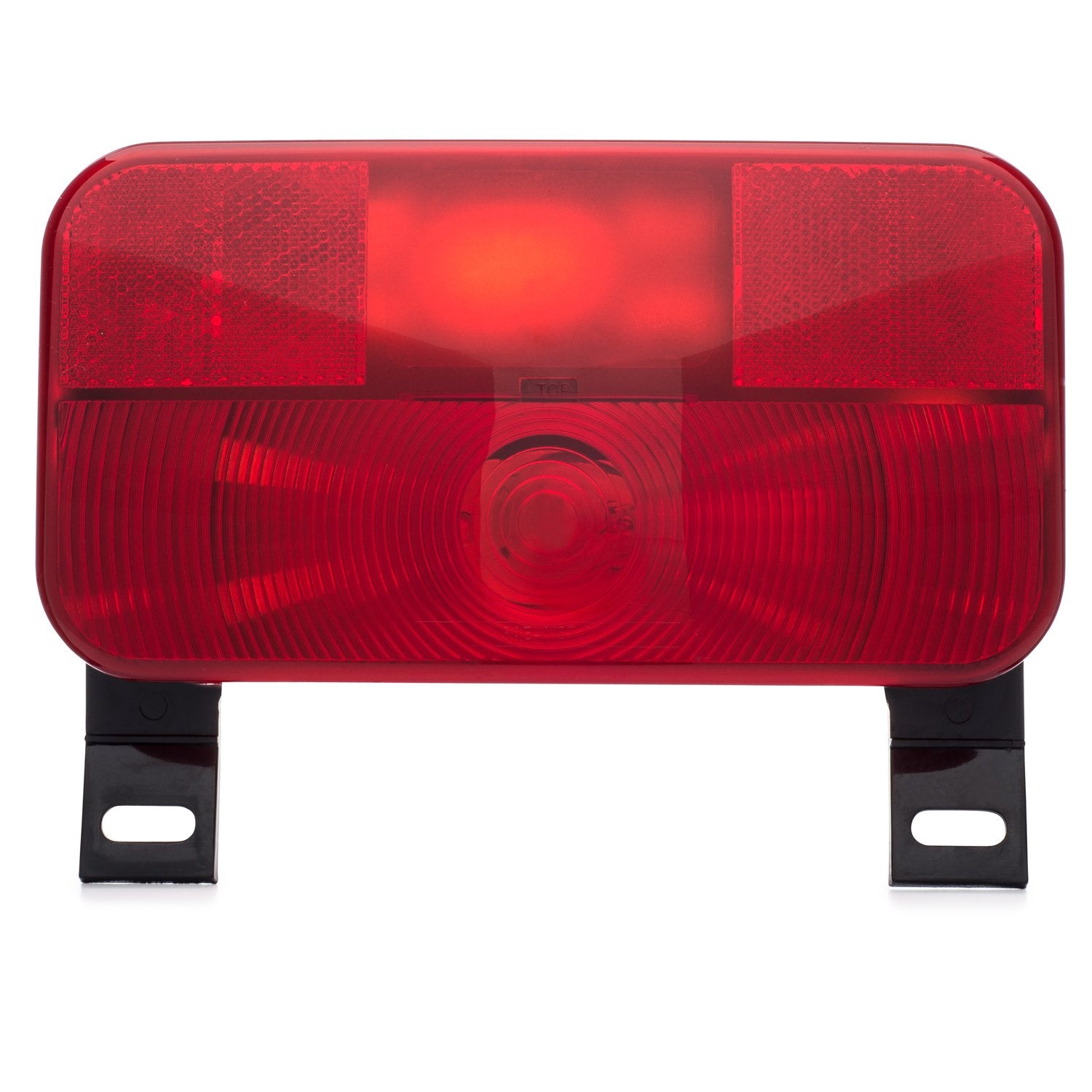 Lumitronics Red Surface Mount Light - License Bracket And License Light - Stop/Turn/Tail For Rv, Trailer, Camper, 5Th Wheel, Motorhome (Black)