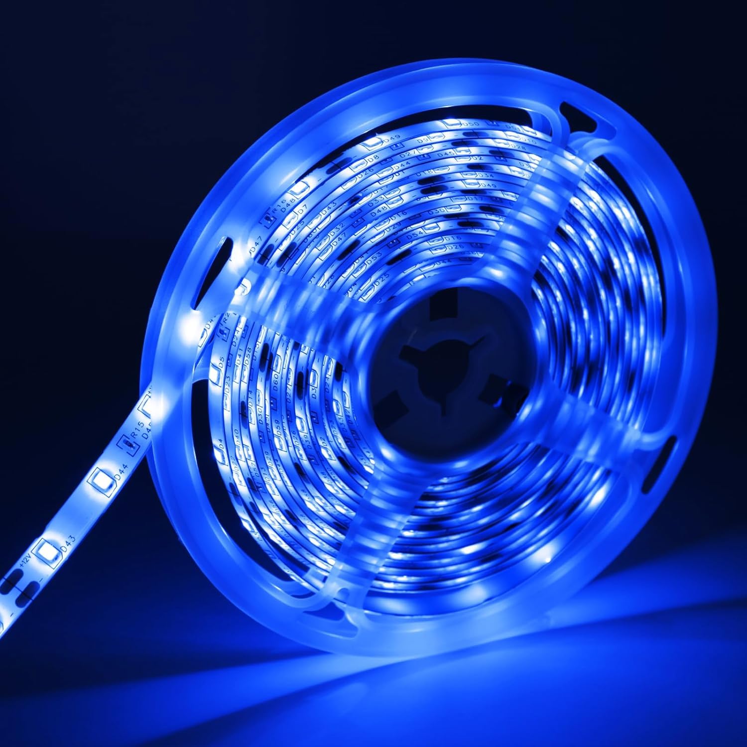 iNextStation Blue LED Strip Light 16.4ft 300 LEDs 12V Flexible Tape Light for Bedroom Kitchen Cabinet Wardrobe TV