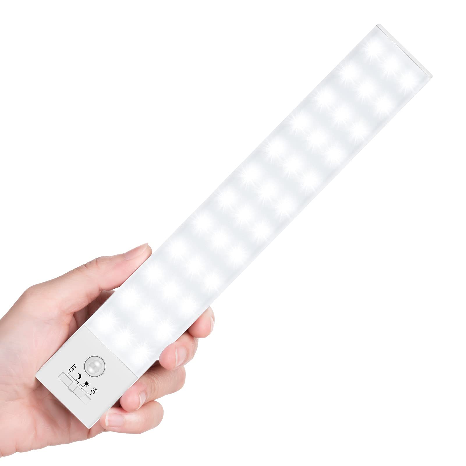 BLS 36 LED Closet Light - Battery Powered, Super Bright Motion Sensor, Wireless Indoor Lighting, 6000K Clean White, 1500mAh Rechargeable