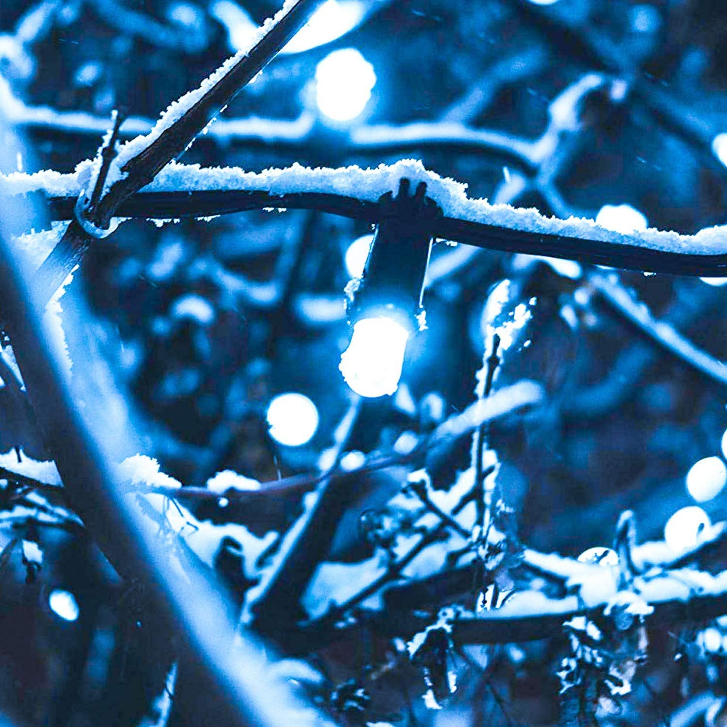 Solar Led Christmas String Lights - 2 Pack 72Ft 200 Led 8 Modes Outdoor Icicle String Lights, Waterproof Solar Powered White String Lights For Garden, Patio, Fence, Christmas Tree Decorations White