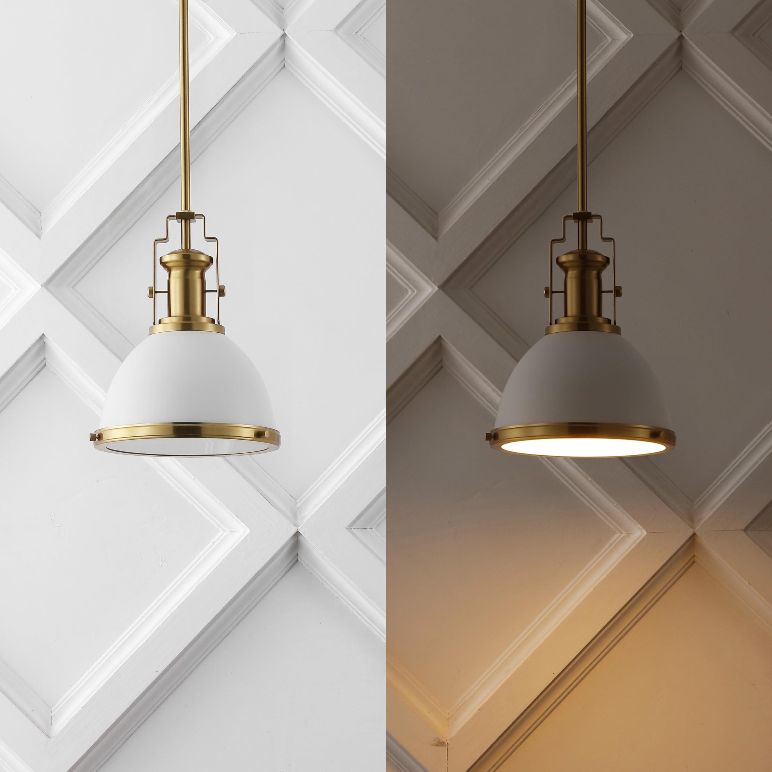 Jonathan Y Jyl9535D Homer 10'' 1-Light Modern Industrial Iron Led Dome Pendant, Bohemian, Classic, Cottage, Farmhouse, Industria