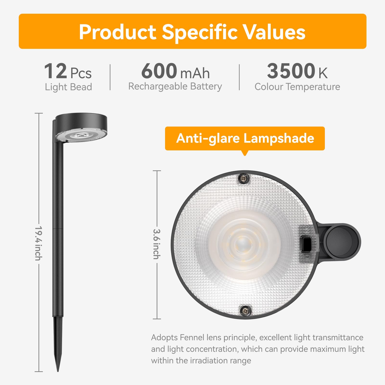 Ahaorigin 2 Pack Solar Pathway Lights Outdoor, Bright Led Solar Lights Outdoor Waterproof, Up To 12 Hrs Modern Path Lighting For