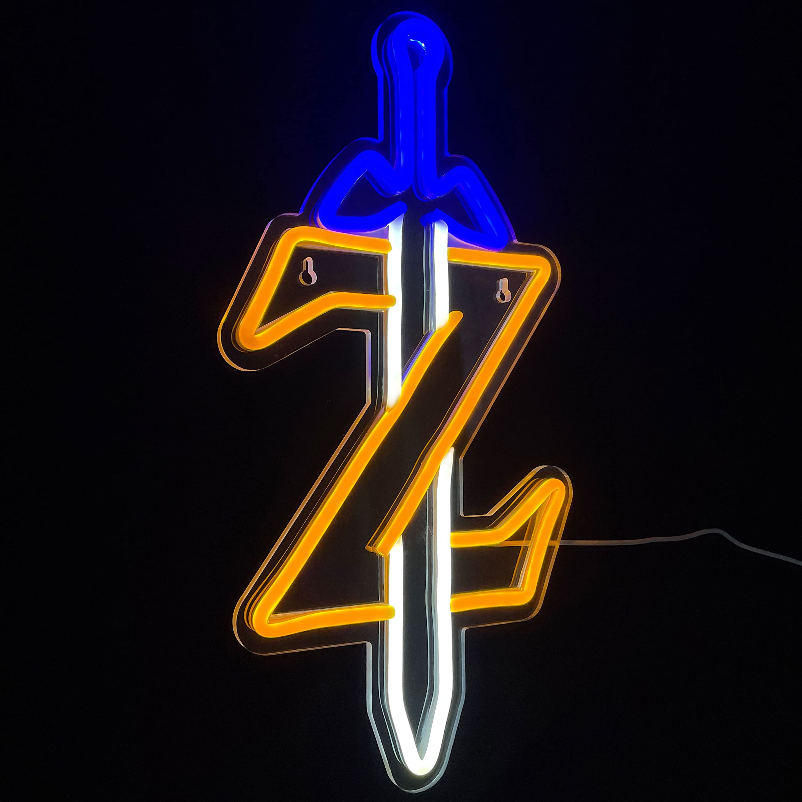 JOSEBRU Zelda Neon Sign, LED Light for Gaming Room Decor, 8.2x16.1 inches, Blue/Yellow/White, Model XL-Z decorative replica cutting edge