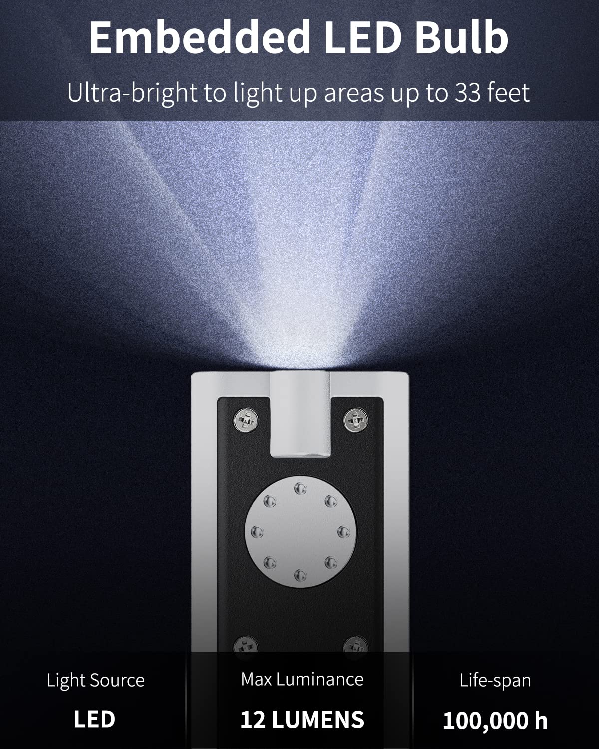 Uniclife 10 Pack Mini Led Keychain Flashlight - 12 Lumen Ultra Bright Black Torch For Edc