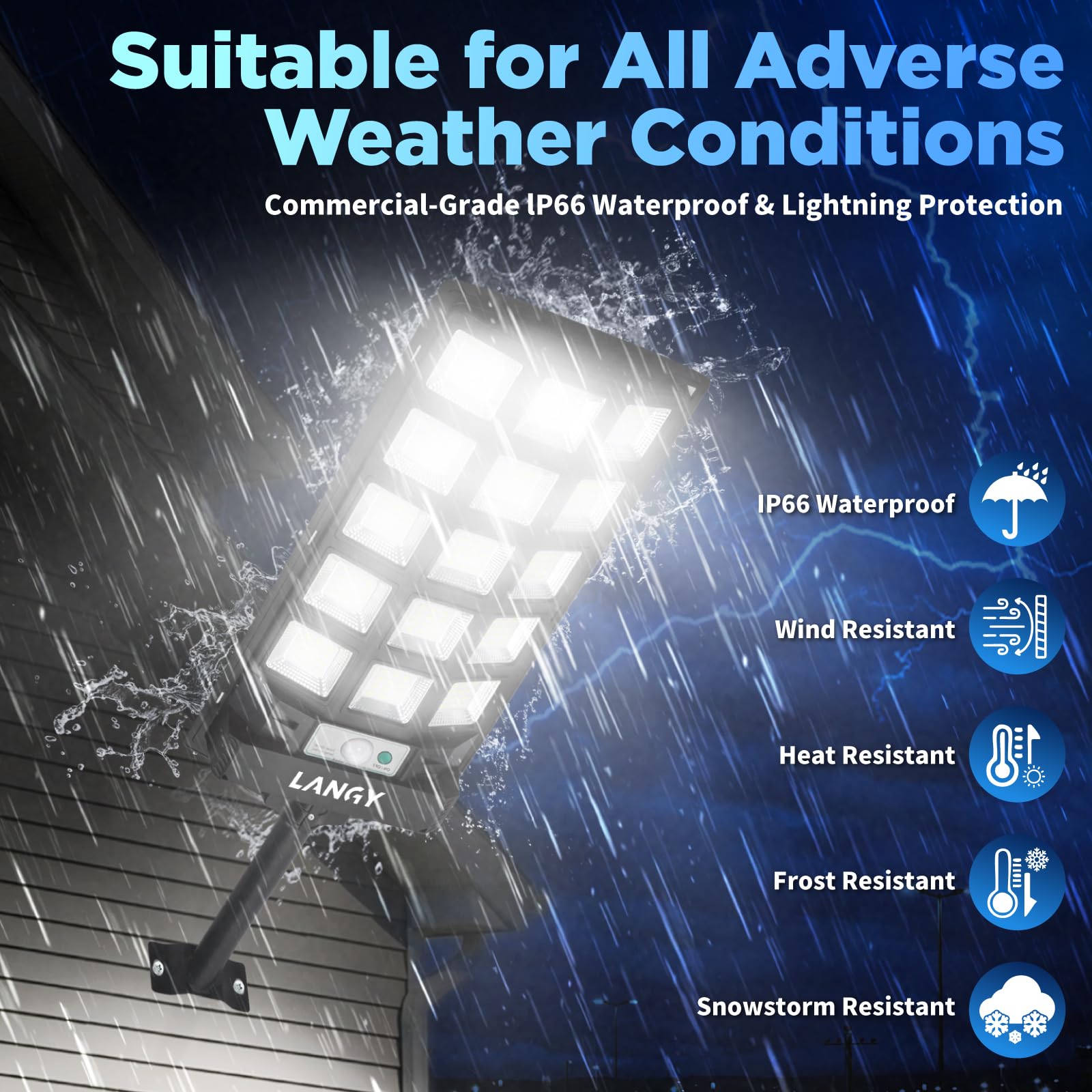 Solar Lights Outdoor Waterproof, 6500K Dusk to Dawn Solar Street Lights Outdoor Motion Sensor with Remote Control, LED Security