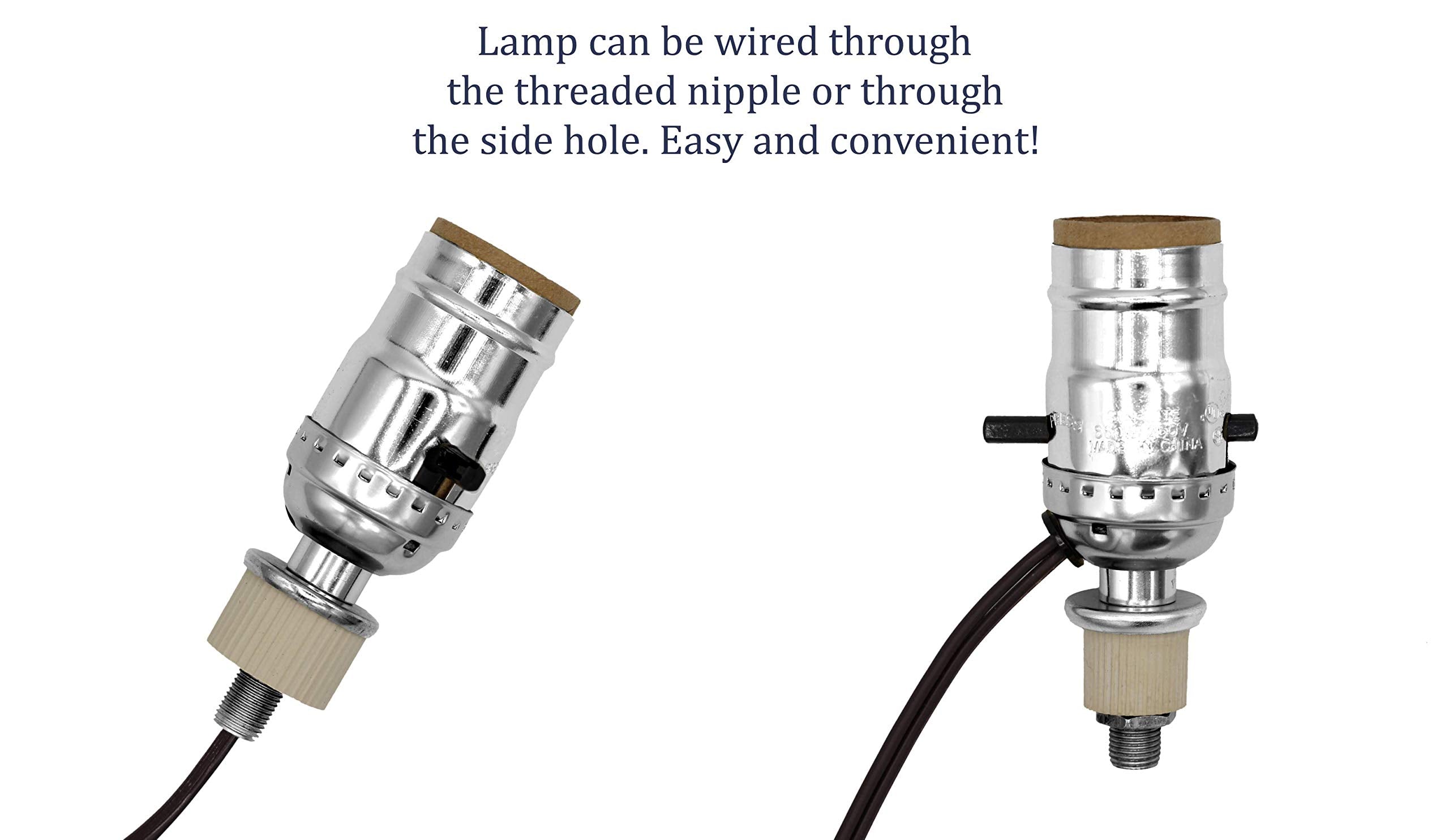 Creative Hobbies Lamp Kit For Liquor Bottles, Wine Bottles - Includes All Adapters, Socket, Cord And Harp (Gold)