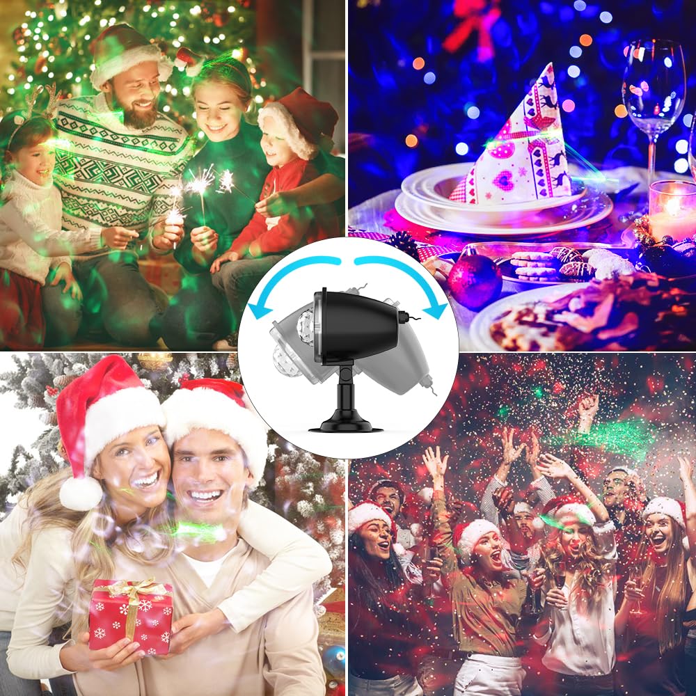 SOMKTN Christmas Halloween Laser Projector Lights - Waterproof Outdoor Light with 10 Colors, Aurora & Ocean Wave Patterns - Model BL-DP-BJG