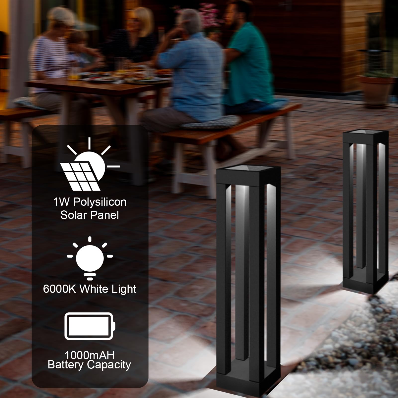 Solar Floor Lamps Outdoor Decor Lanterns Waterproof Deck Lights For Outside