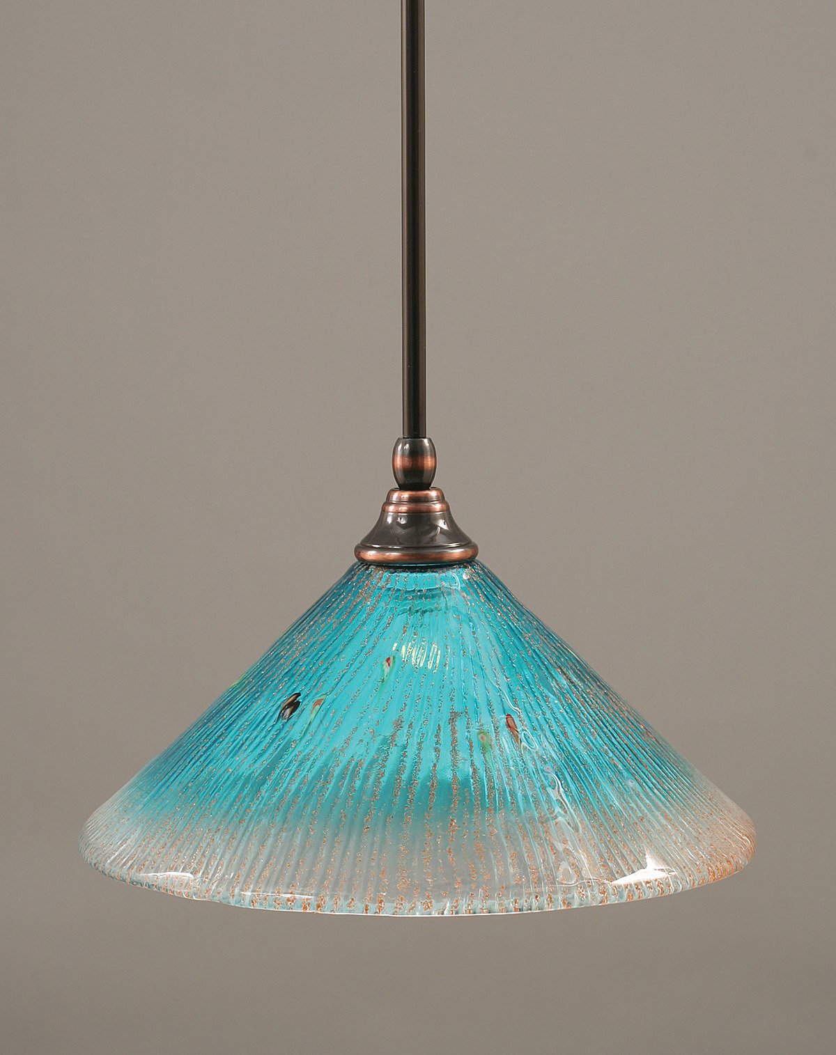 Toltec Lighting 1 Light Mini Pendant In Black Copper (23-Bc-448)
