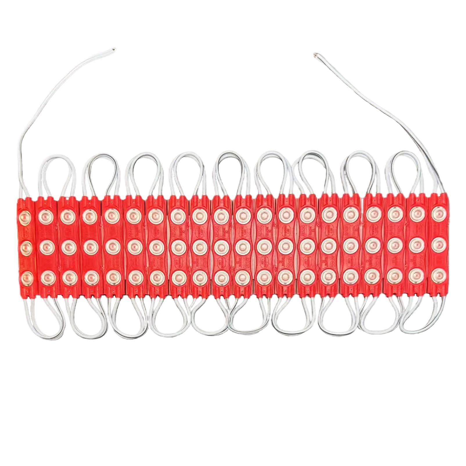 20 Pcs Red Led Module, 12V Super Bright 2835 3 Led Module Waterproof Decorative Light For Advertising Letter Sign. (20, Red)