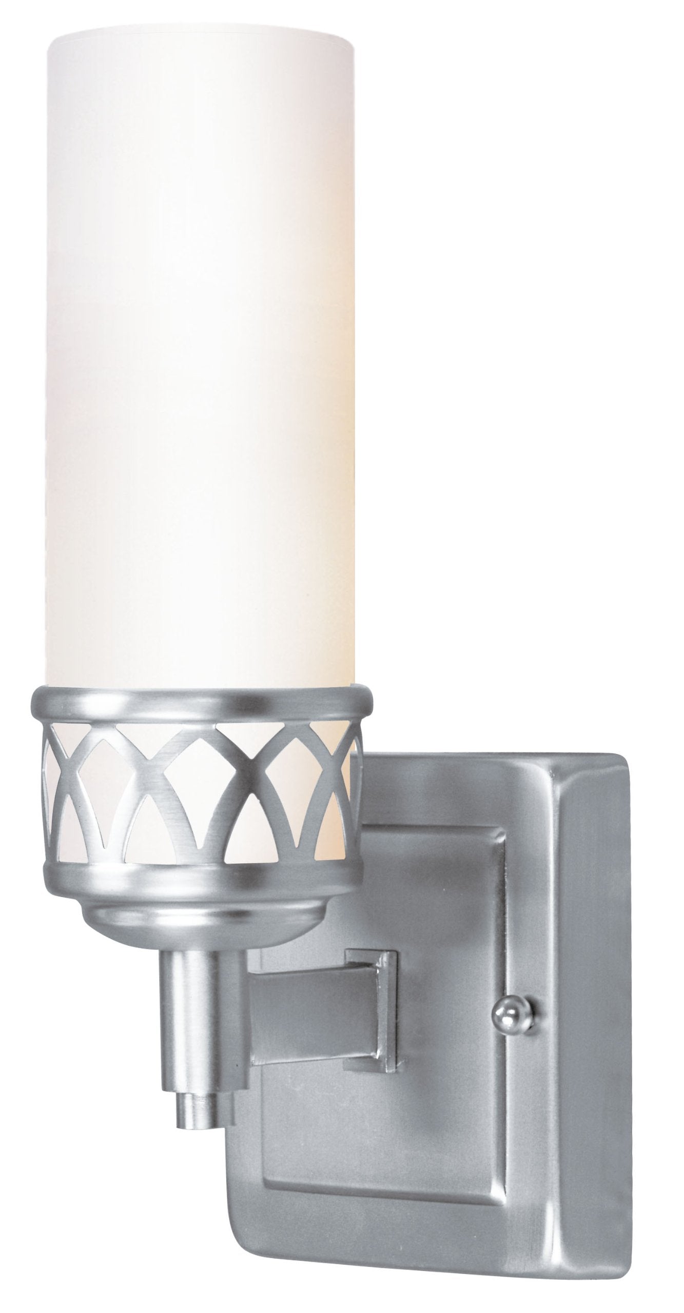 Livex Lighting Bath Vanity - Hand Blown Satin White Glass Shades, Brushed Nickel, 4.5 x 4 x 10.75, Model 4721-91