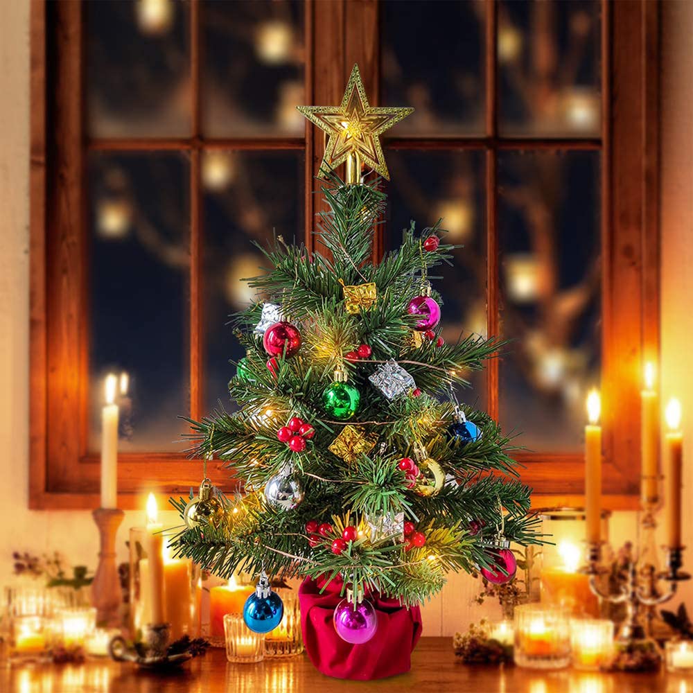 Lidore Super Bright Clear Mini Christmas Tree String Lights, Gift For Decoration, 8Ft 10 Count Bulbs With White Cord, Ul Listed Indoor Outdoor Lighting For Holiday (White Cable)