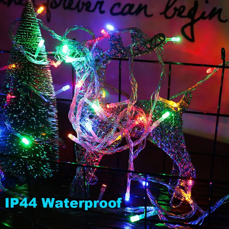 VTECHOLOGY Christmas String Lights, 66FT 200 LEDs, Multicolor, Copper, Model QL300IE, 8 Modes, Indoor/Outdoor Fairy Lights