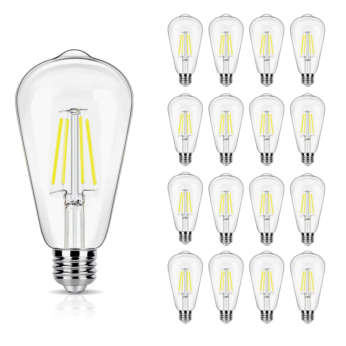 Computer Edison Bulbs Winsaled 16 Pack Led Edison Bulbs 40W Equivalent, 4 Watt Led Filament ...