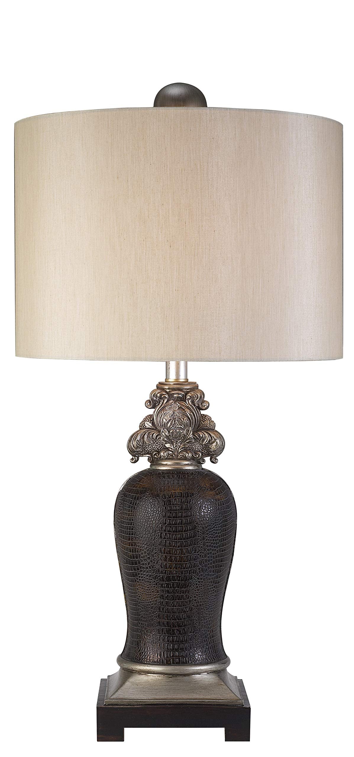 OK Lighting 34 in. Antique Brass Sobek Table Lamp