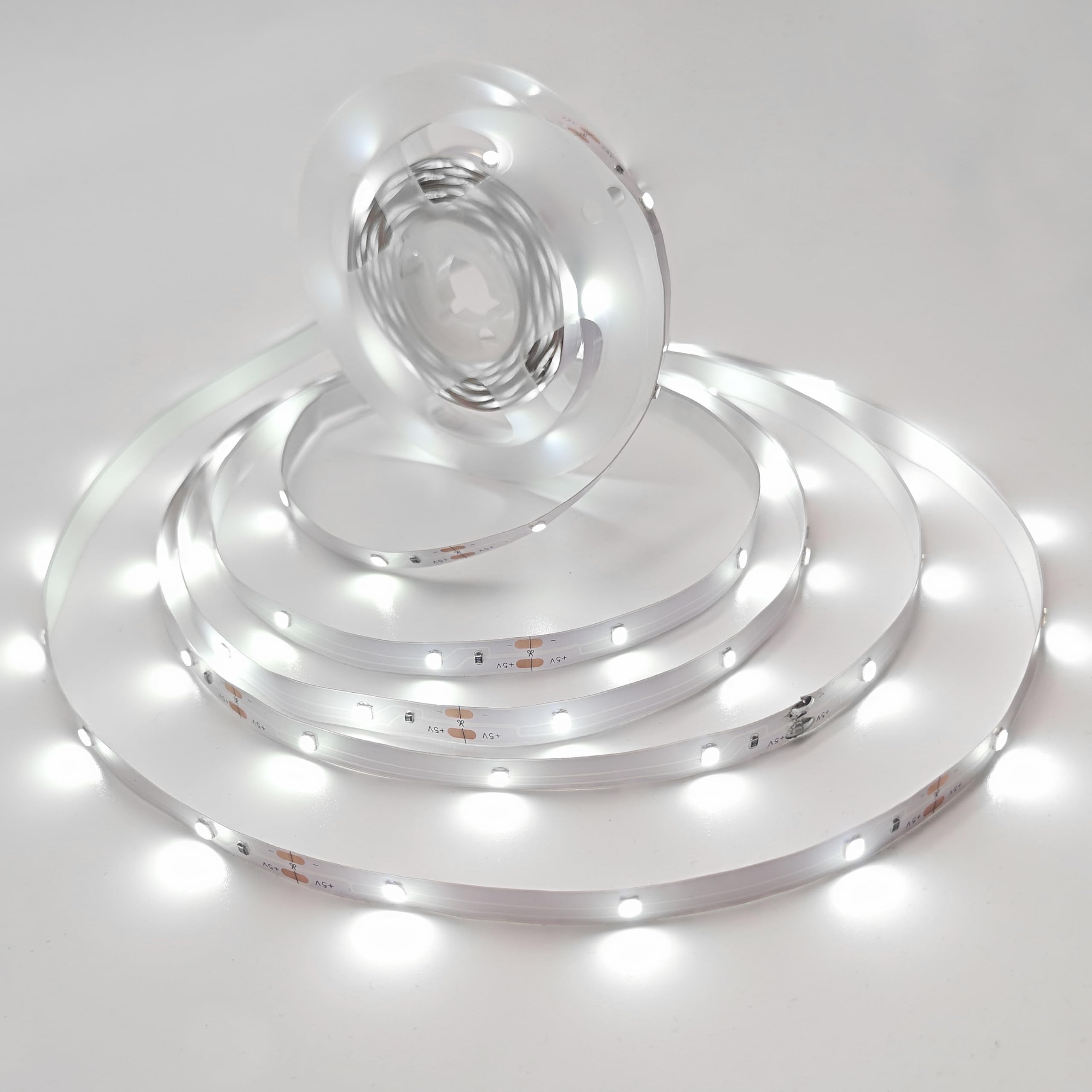 ZSLAIFU White LED Strip Light 9.84FT 5V USB Light Powered Flexible SMD2835 Tape Lights for Bedroom, TV Backlight, Kitchen, Mirro