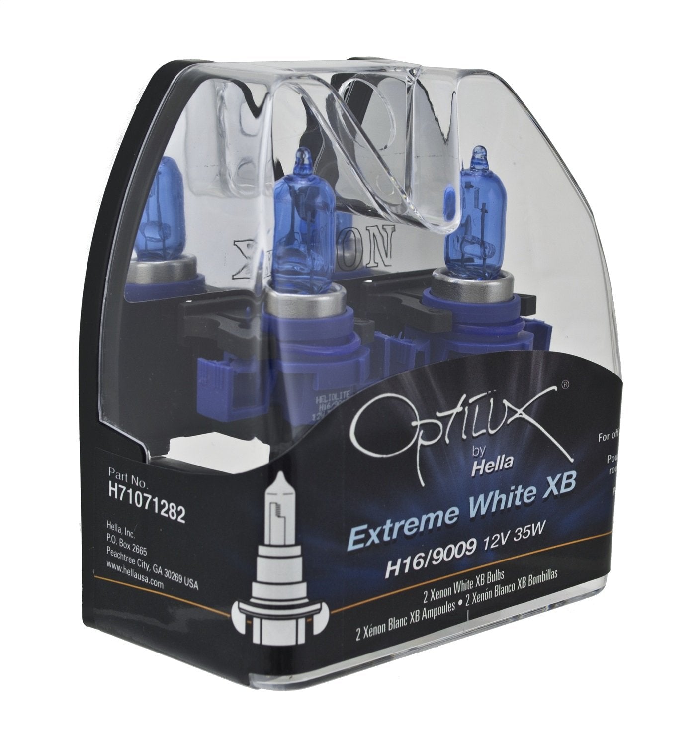 HELLA H71071282 Optilux XB Series H16 9009 Xenon White Halogen Bulbs, 12V, 35W, 2 Pack