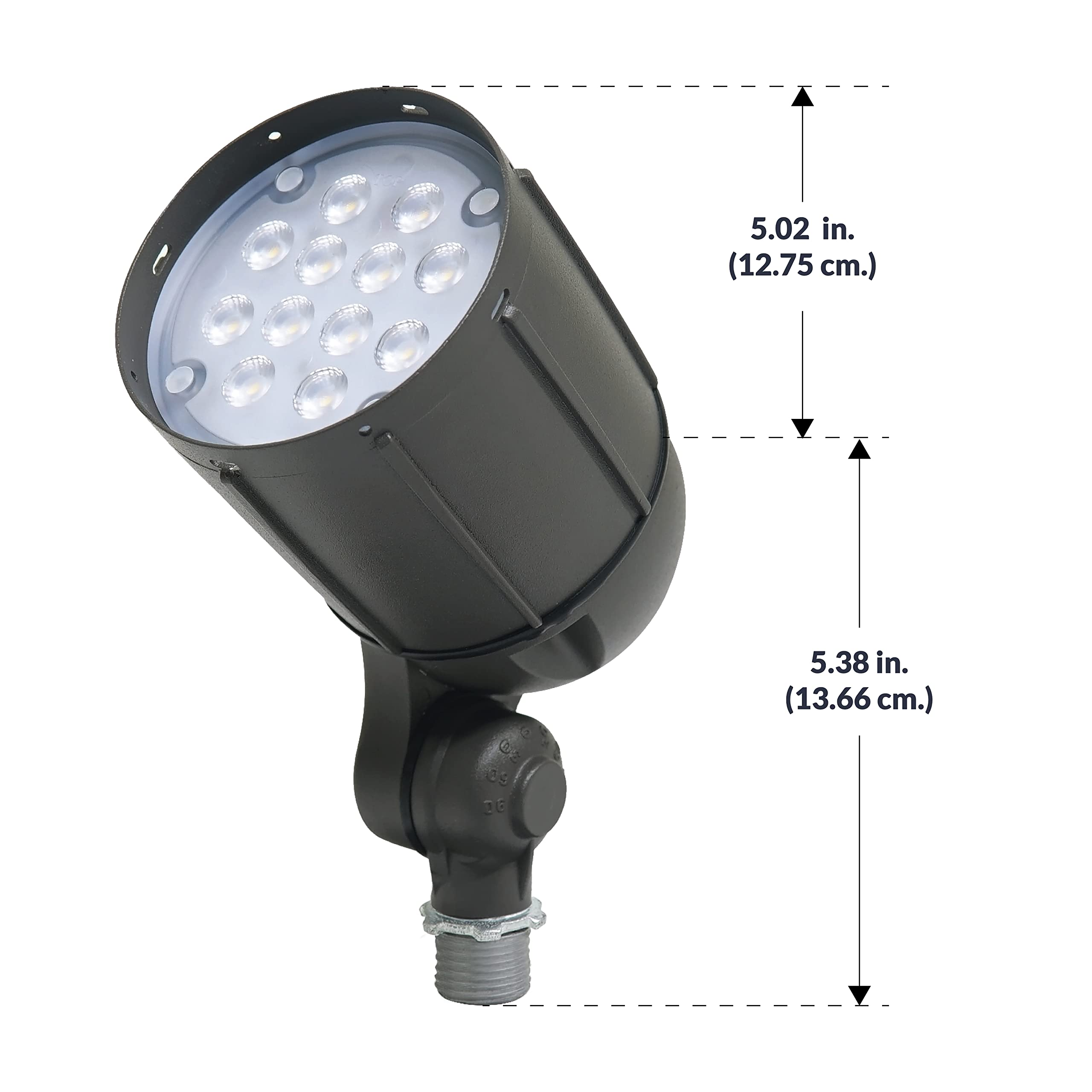 Newhouse Lighting 12-Watt LED Flood Light, Weatherproof, Bronze, Aluminum, Model V5BLF12BRZ, Ideal for Outdoor Use in Backyards and Playgrounds