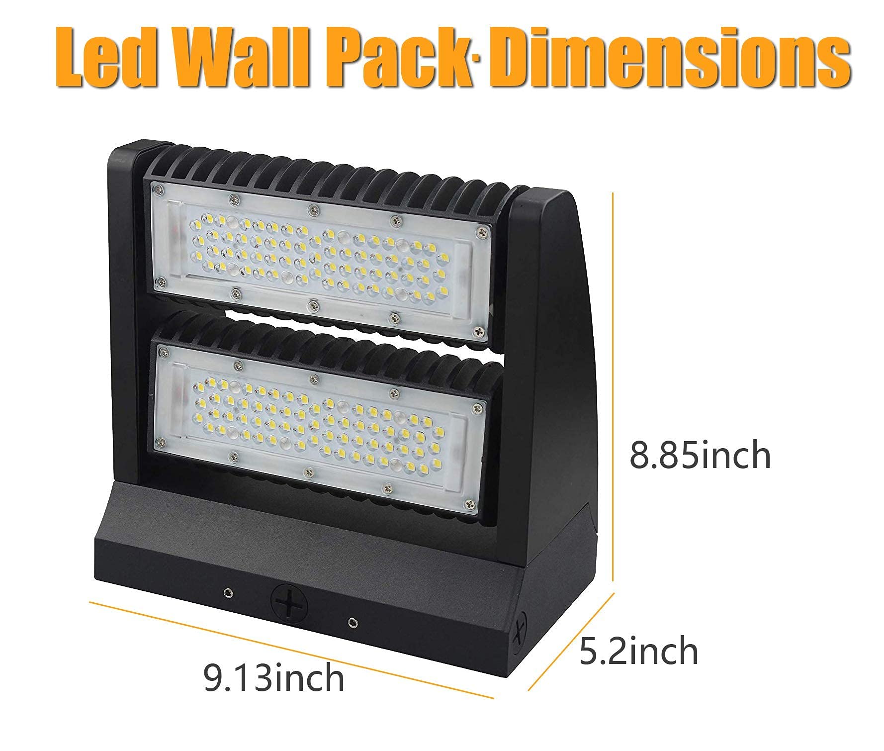 Dephen 120W Led Wall Pack Light - 5000K 16200Lm Rotatable Two Directional Wallpack, 60-120 Beam Angle Adjustable Ip65 Outdoor Co