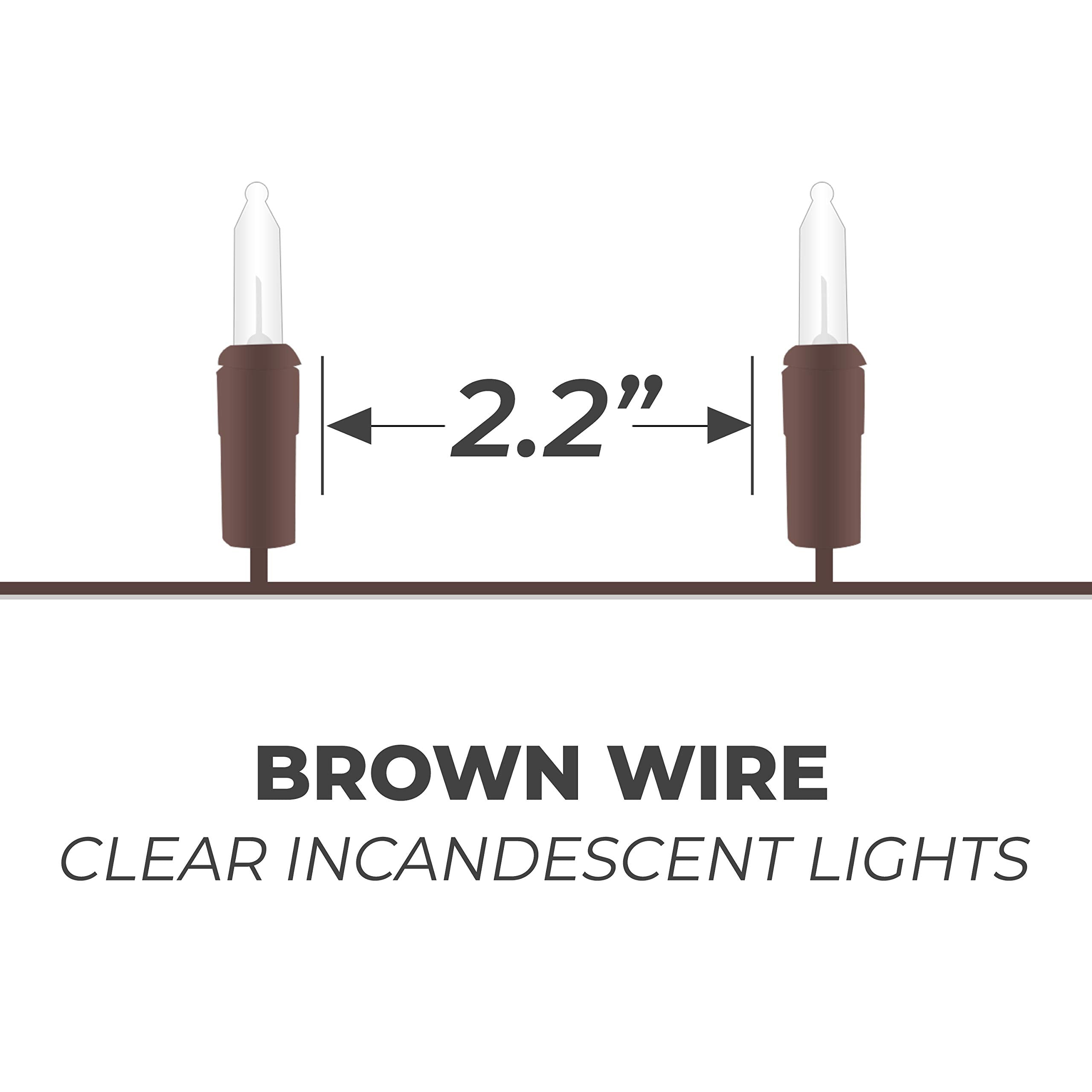 Vine Lights 50Lt Mini String Light Set, Model 2270-02, Clear Cadmium