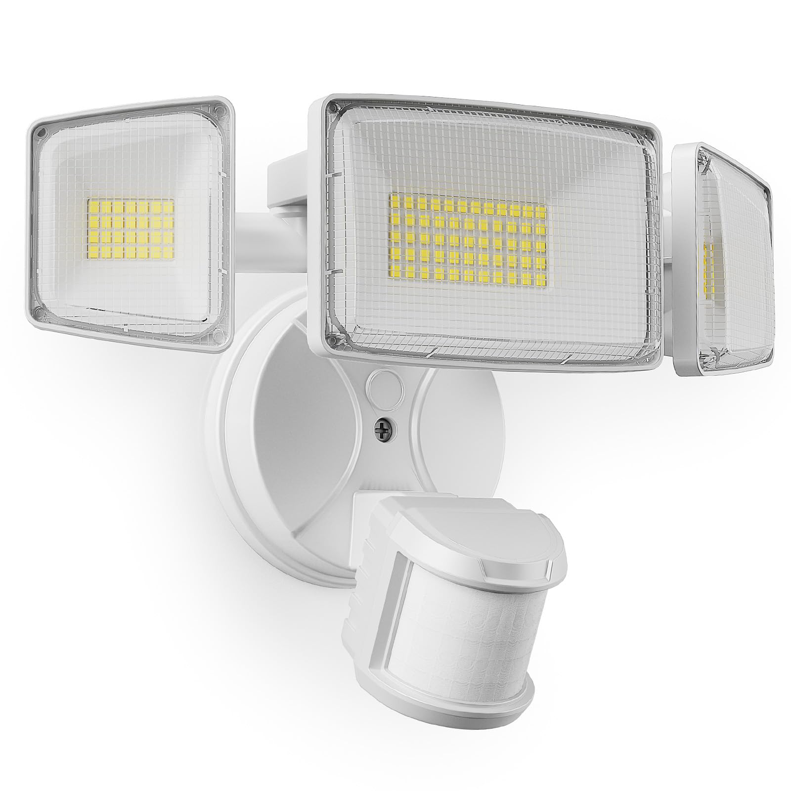 Onforu 75W LED Motion Sensor Outdoor Flood Light, 7500LM, Dusk to Dawn, IP65 Waterproof, Standard Size, White, Model BDB75G-3