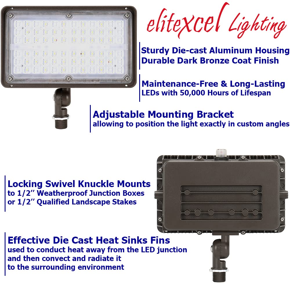high-standardxcel Dusk To Dawn Outdoor Lighting  Gen4 60W Commercial Flood Lights Outdoor  7450Lm 5000K Daylight 250W Mh Equal  120-277V Ul Listed Security Lights For Yard Garden Garage Playground