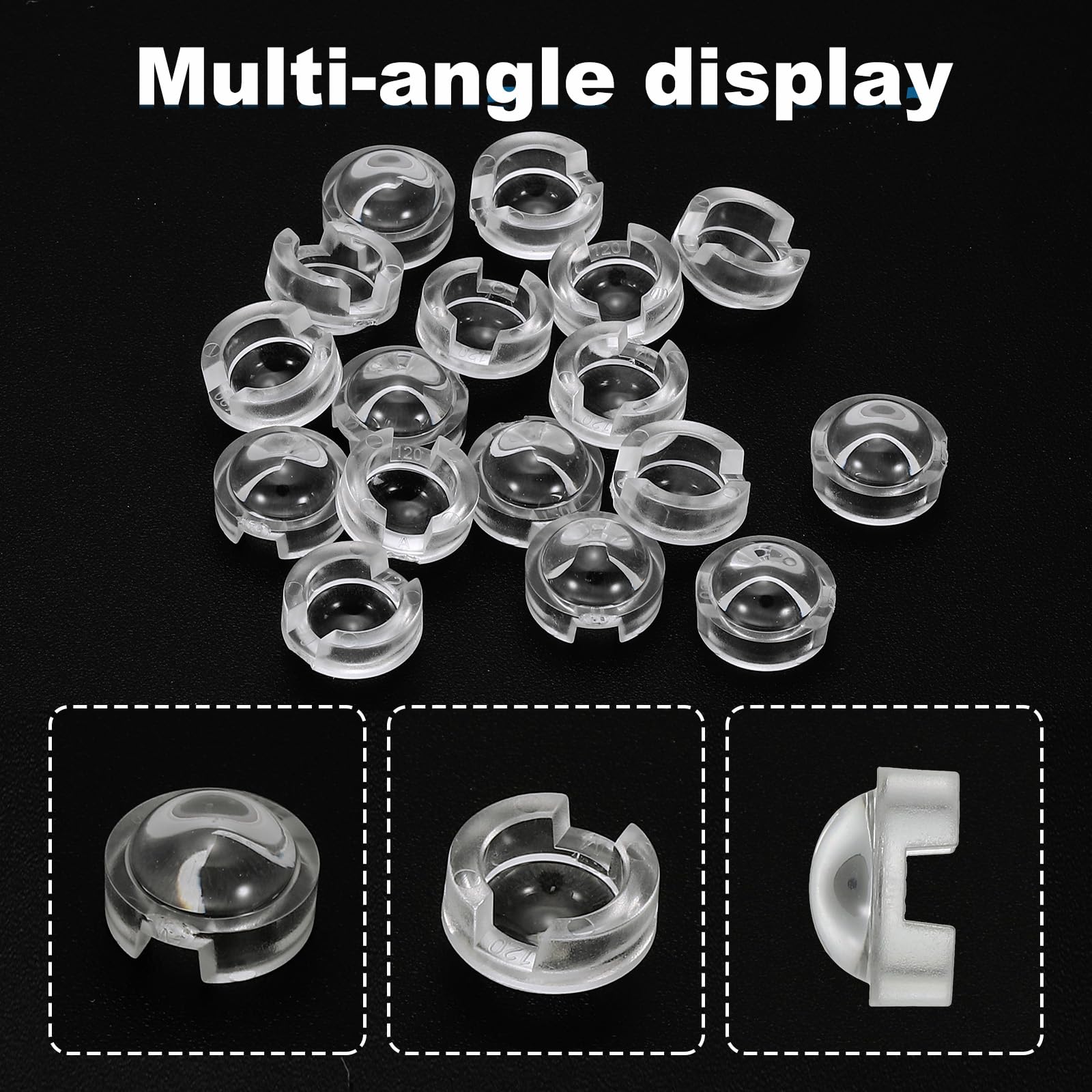 Patikil 12Mm Led Convex Lens, 36 Pack 120 Degree Beam Angle Pmma Acrylic Led Optical Convex Condenser Lens For 1W 3W Led Lamp Be