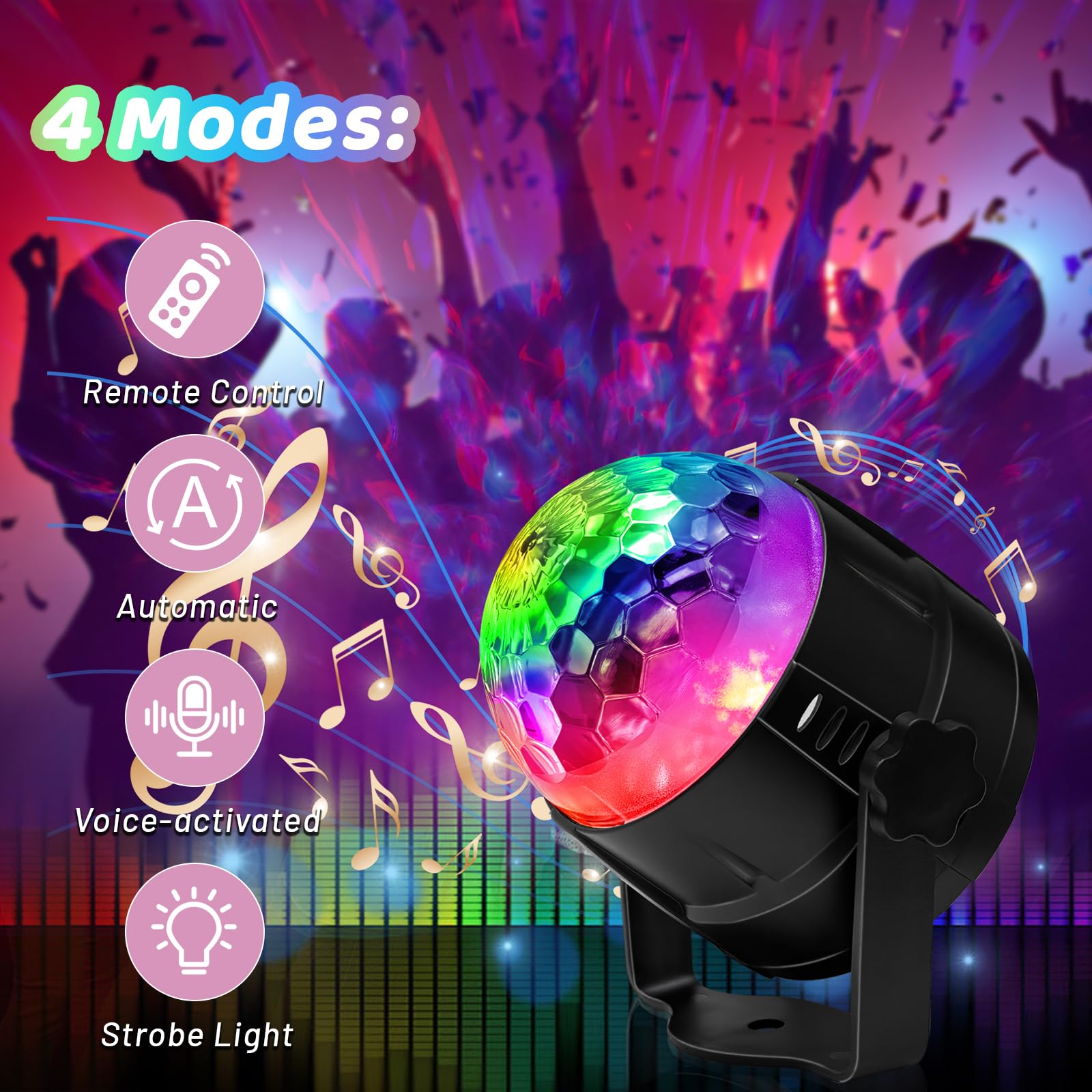 AVEKI Ocean Water Wave Disco Light Projector, 15 Modes, Sound Activated, Remote Control, Model 8541999587, Color: 15 Water Wave