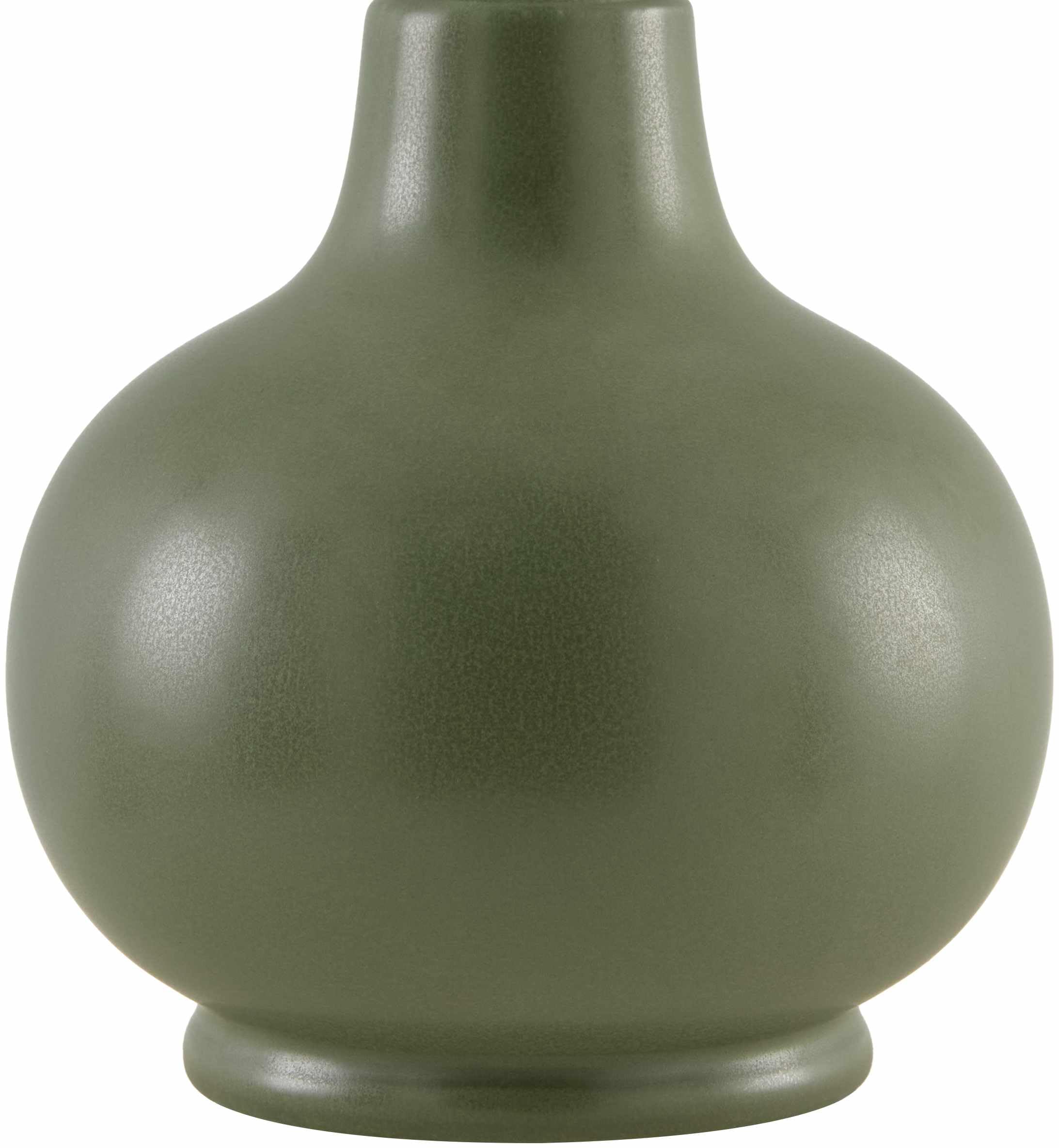 BoutiqueRugs Boho Ceramic Bedside Table Lamp - 13inH, Green & White, Model TXCHMD1