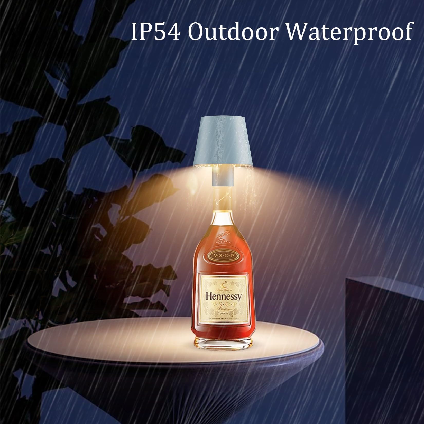 Howskys 2 Pack Led Dimmable Bottle Lamp 3000K+Rgb, Ip54 Wireless Bottle Lamp For Indoor And Outdoor, 5500 Mah Rechargeable Bottl