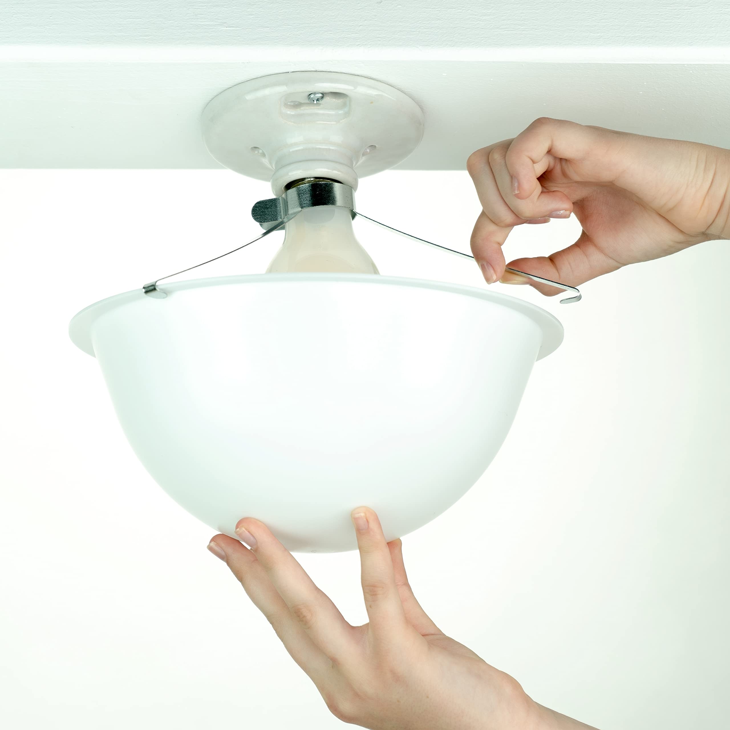 Ez Shade Ceiling Light Cover - Helps Cover Exposed Light Bulbs In The Ceiling - 3 Pack