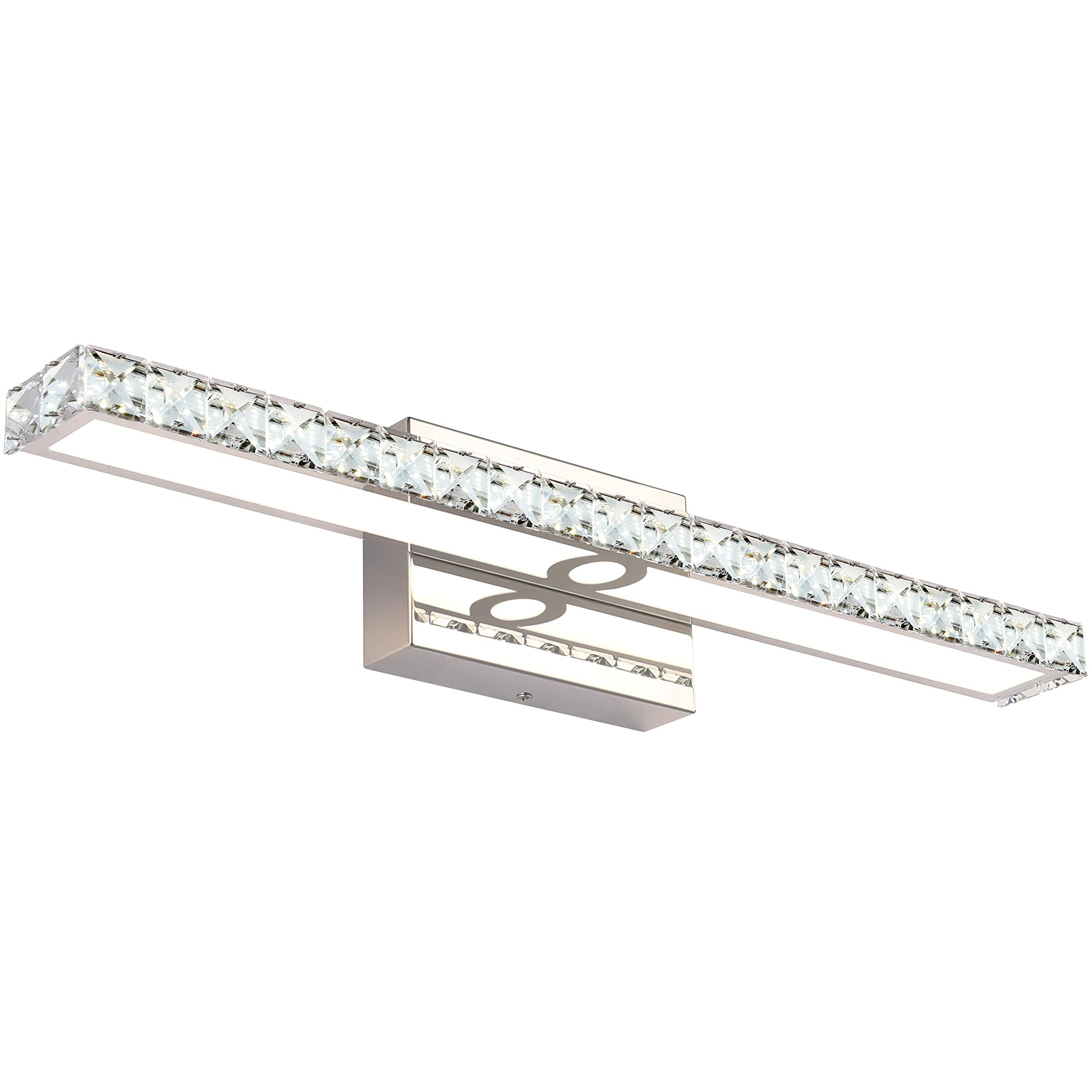 Solfart Led Vanity Lights Over Mirror25.4 Inch 24W Dimmable Crystal Vanity Lights For Bathroom Light Fixtures
