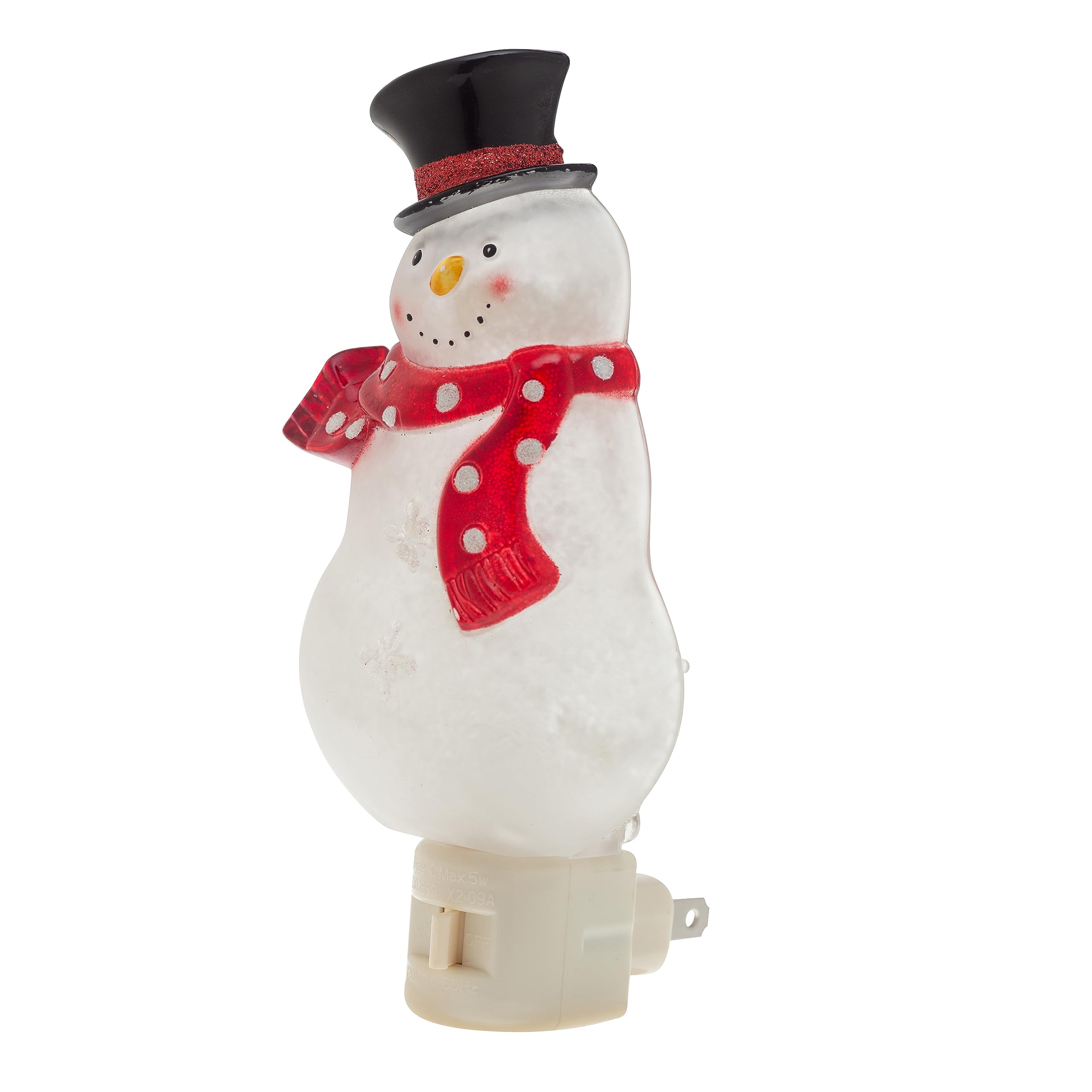 Creative Hobbies Snowman Night Light - 5W C7 Bulb, Rotational Socket, White, Model NL