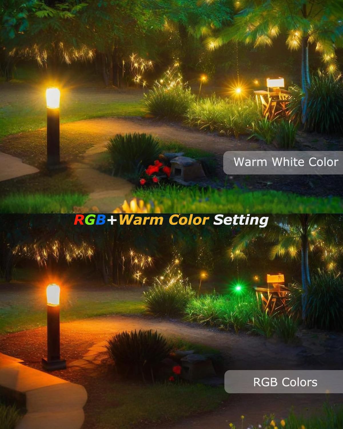 Cheopha RGB MR11 Color Changing LED Bulbs, Warm White + Multi Color, GU4 Base, 12V Low Voltage, 4-Pack