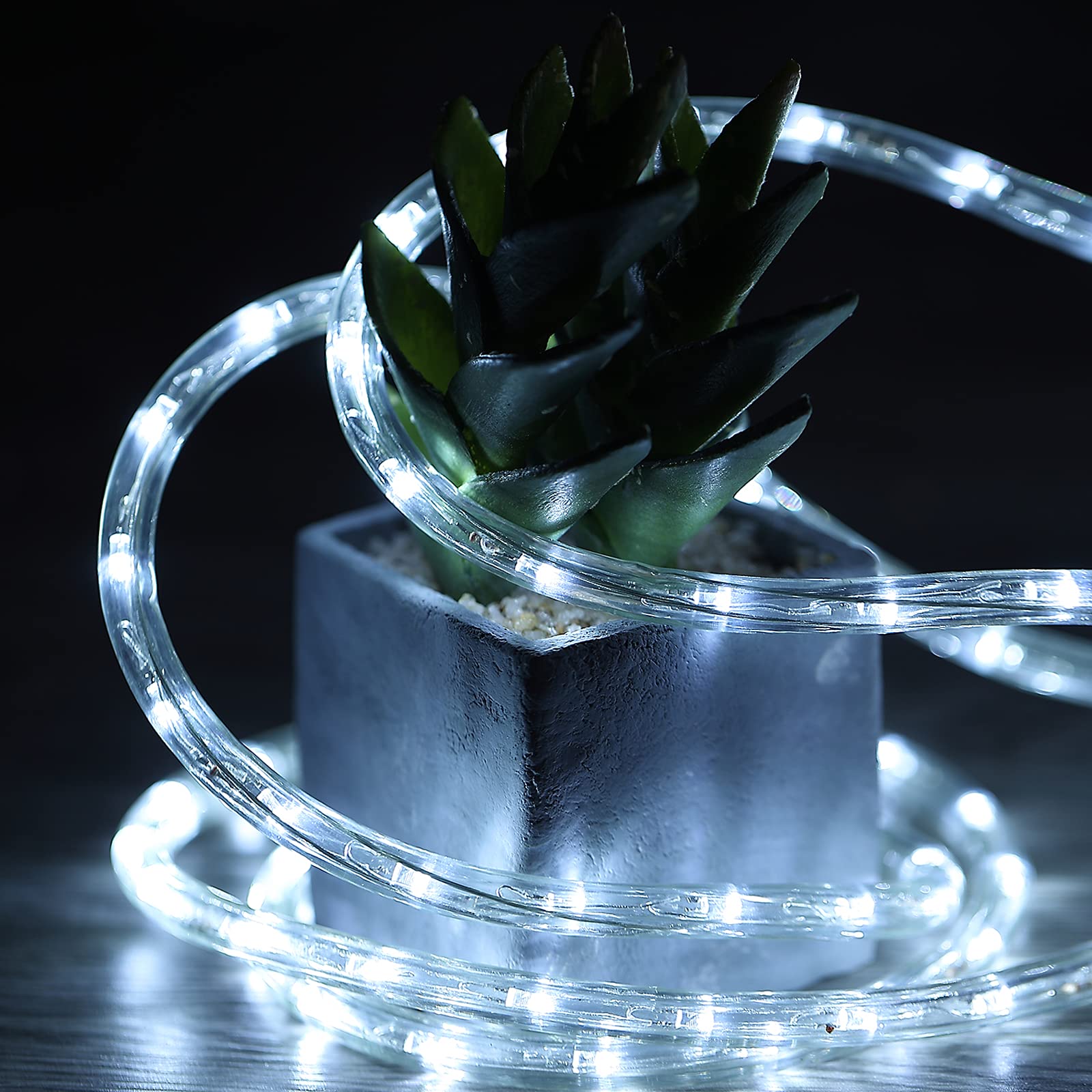 Tuanchuanrp LED Rope Lights Waterproof 10Ft Cold White Copper Strip Lights for Indoor/Outdoor Decorative Lighting