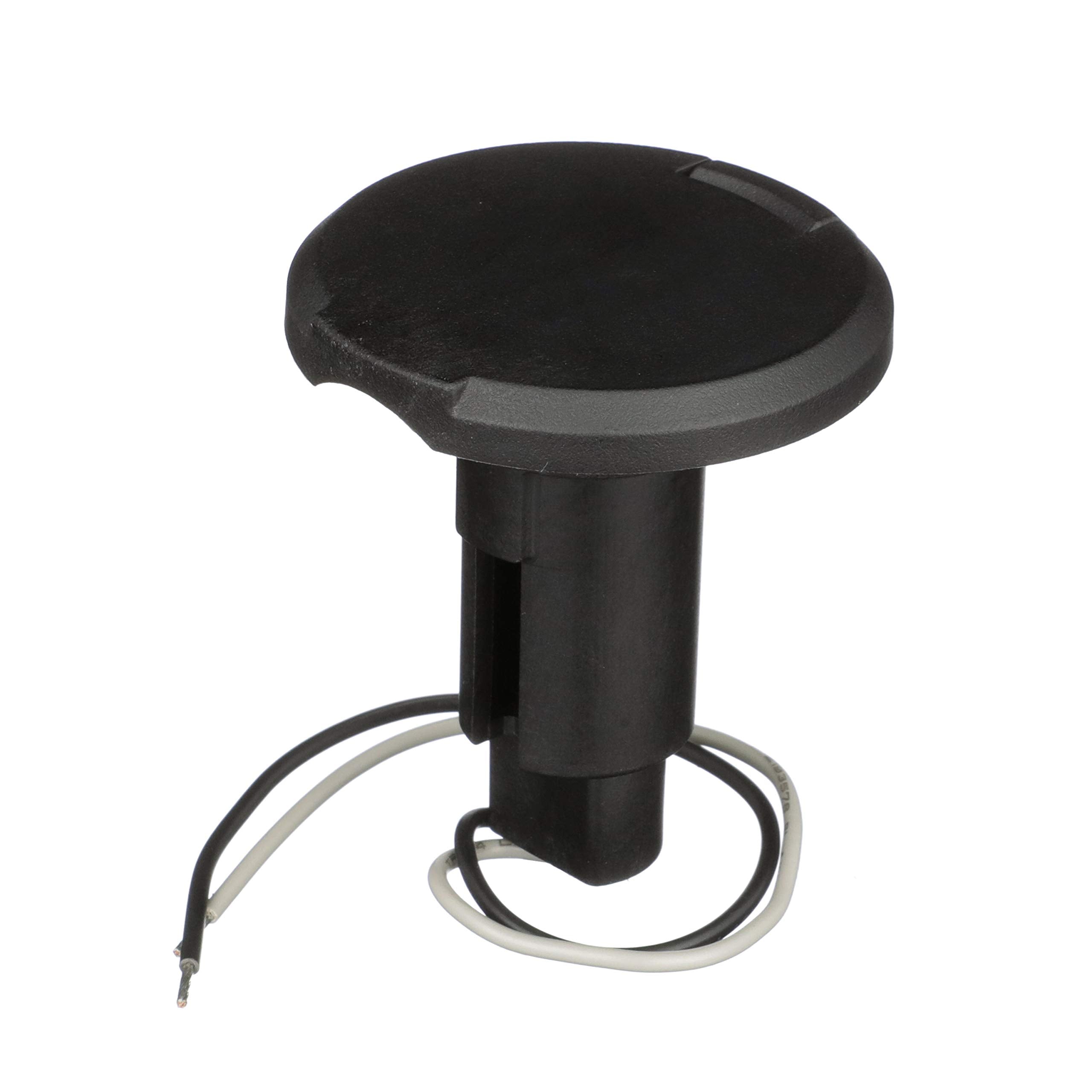 Attwood 910R2Pb-7 Lightarmor 910R Series Round Plug-In Light Base - For All-Around Pole Light, 2-Pin, Black Composite Cover