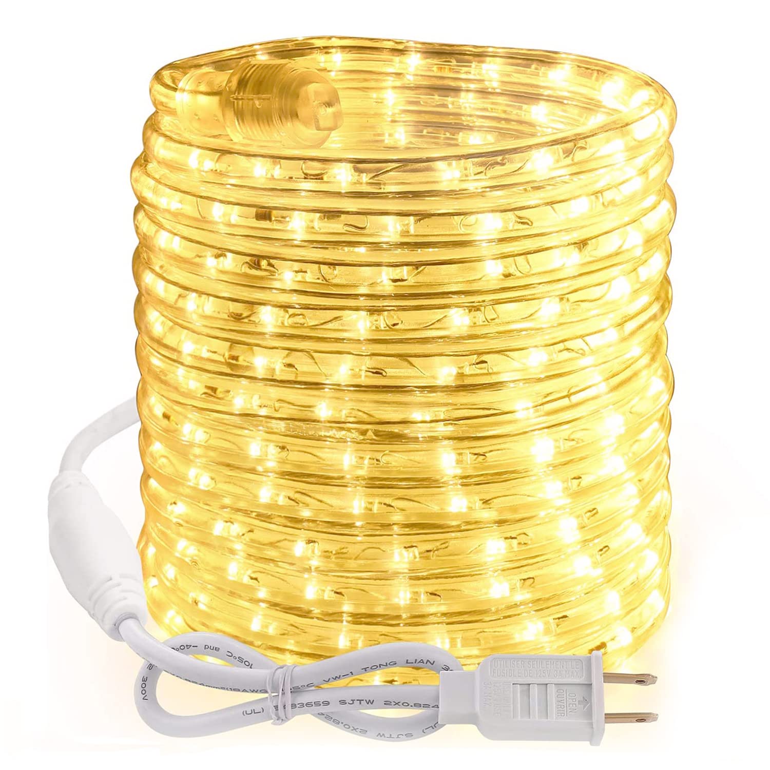 Afirst 18Ft Warm White Led Rope Lights - Waterproof Fairy Lights For Outdoor & Home Decor