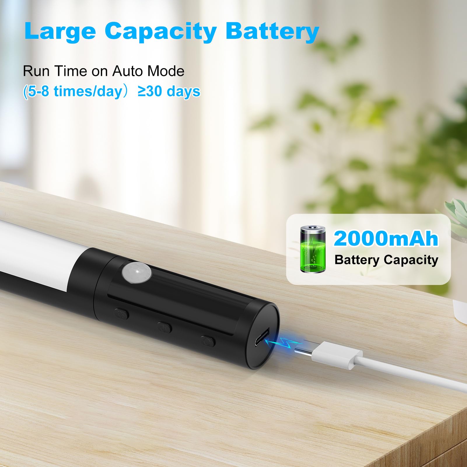 MALIIGAZA Under Cabinet Lights with Remote Control, Motion Sensor, Wireless, Dimmable, Black-RC, Model L2901-RC