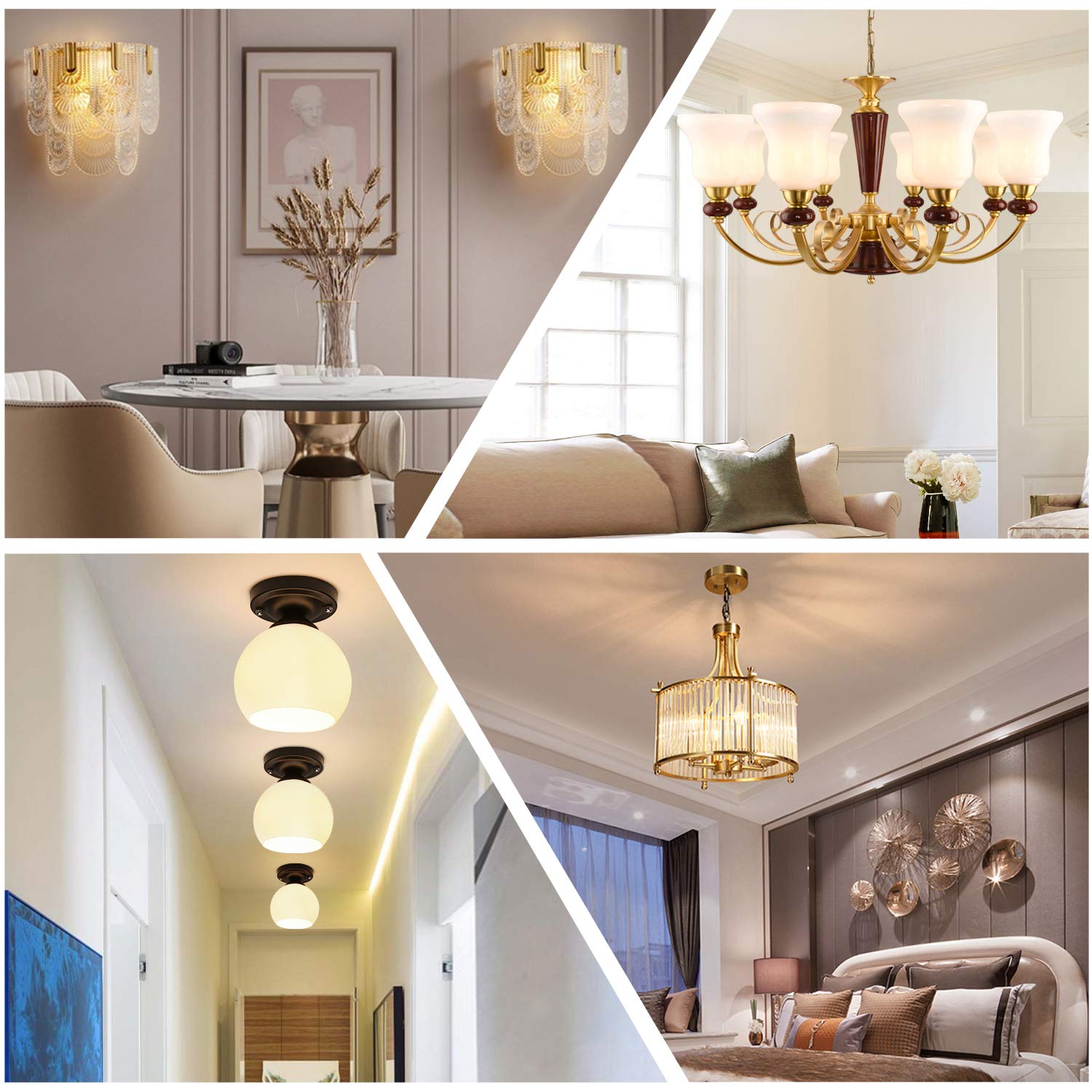 Klg E12 Led Candelabra Bulb 4W, Soft White 3000K, 6 Pack, Non-Dimm