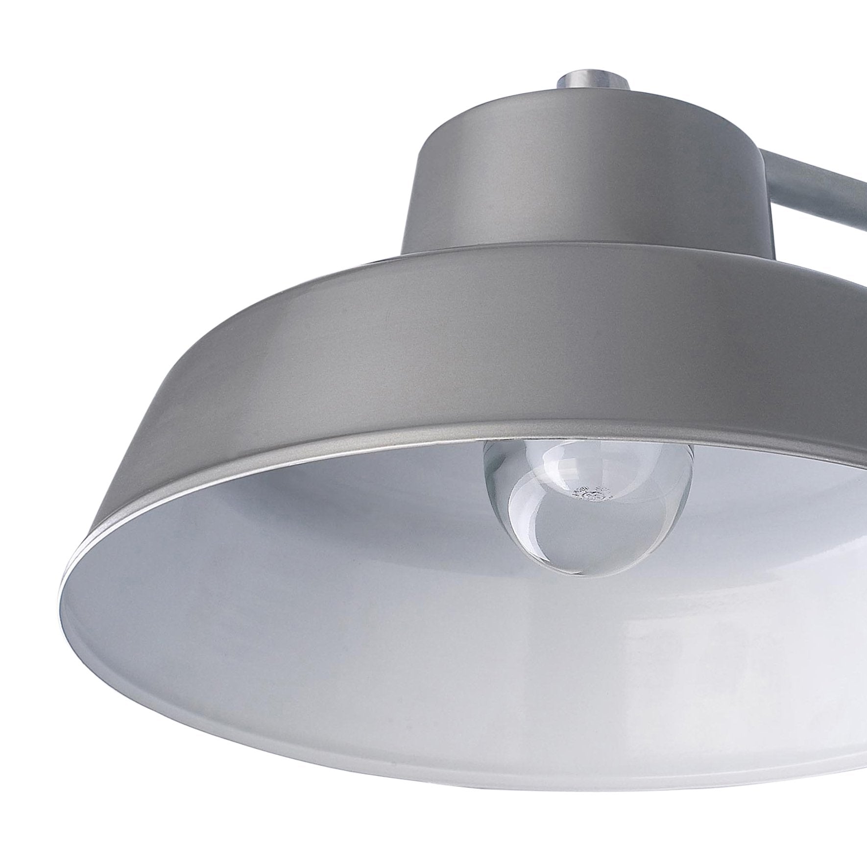 Canarm BL14CWS All Weather Light, 1-Bulb Ceiling/Wall Mount, Clear Glass Globe, Medium Size, Gray