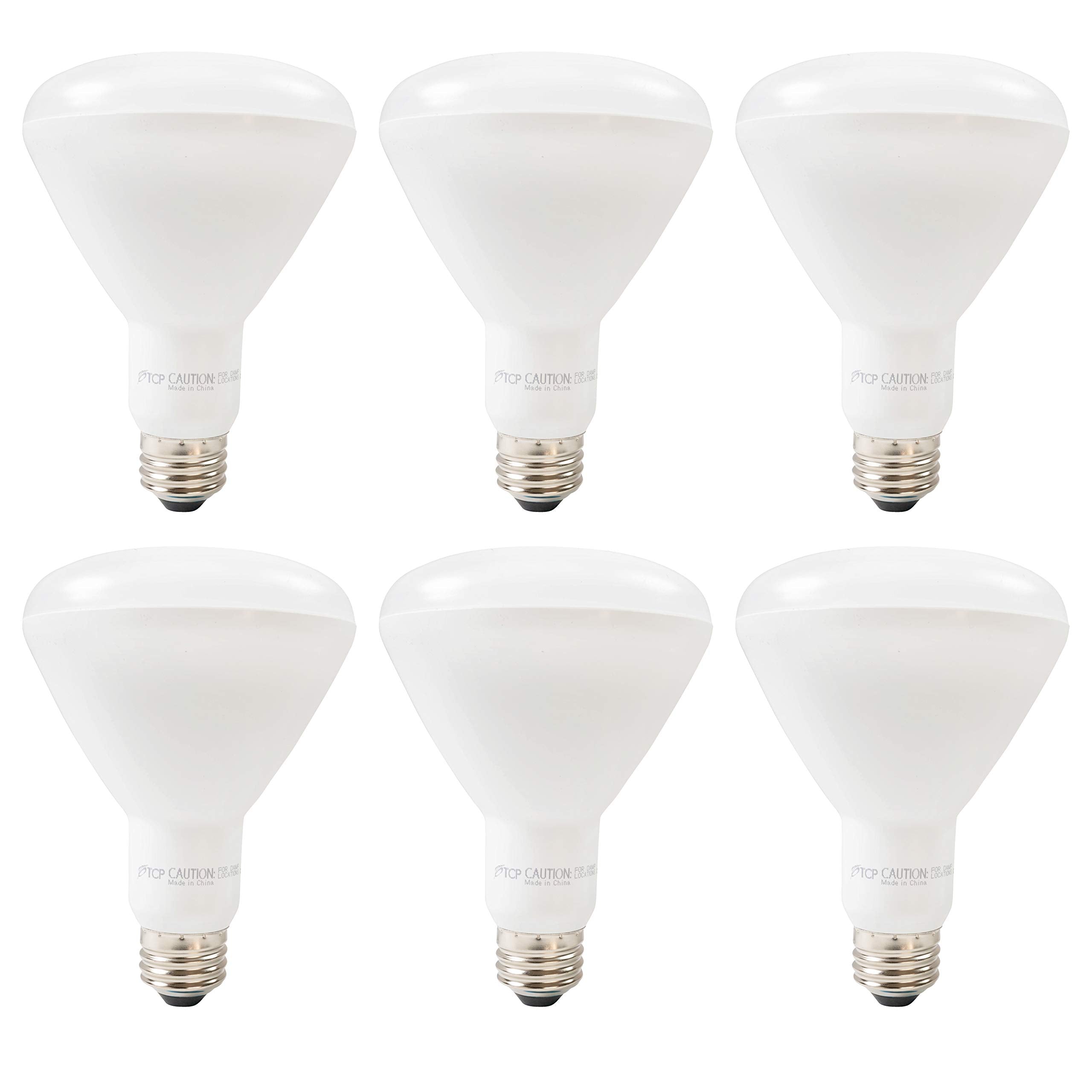 TCP Recessed LED Light Bulbs, 65W Equivalent, Soft White, Non-Dimmable, 6 Count, Model LBR301027KND6