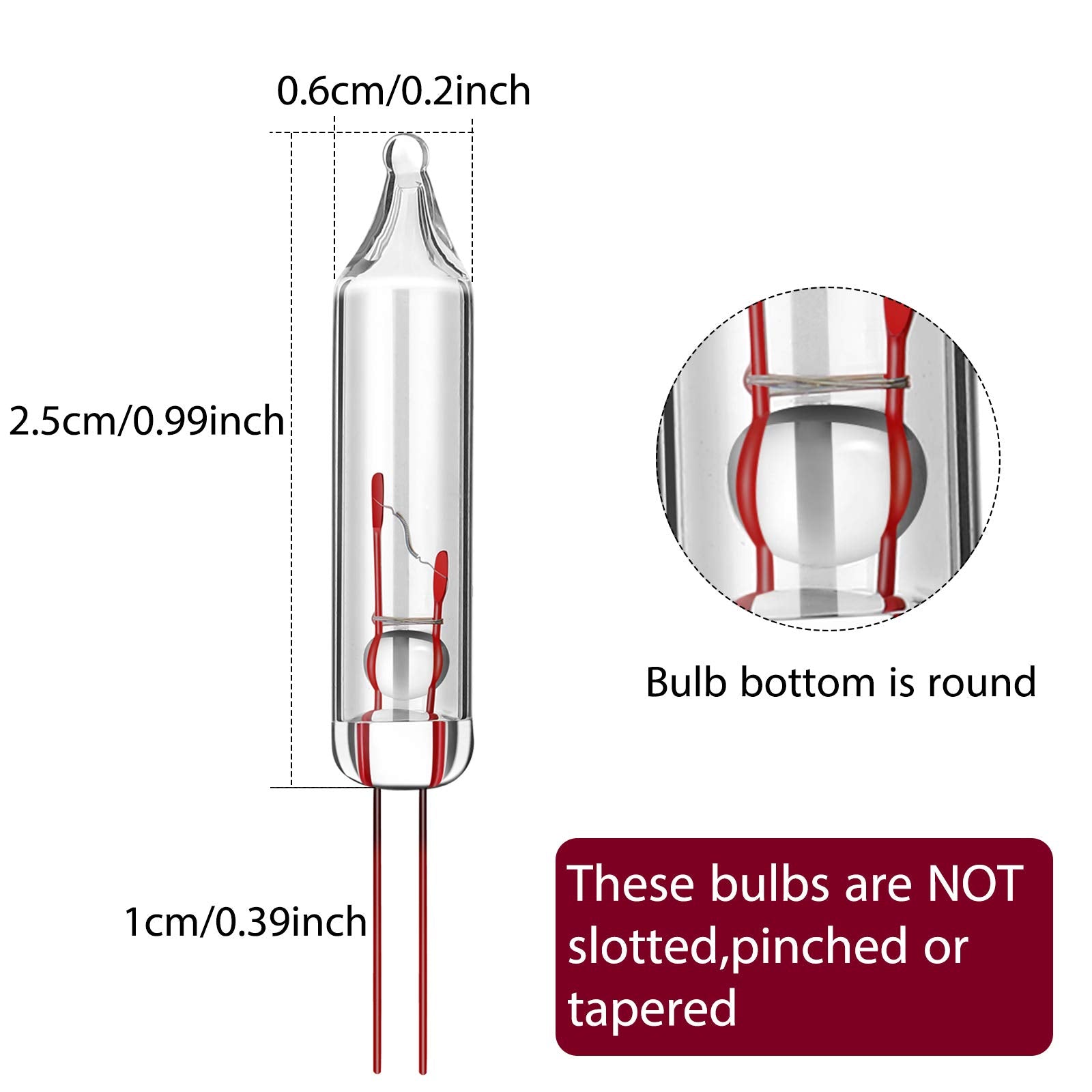 100 Count 2.5V Christmas 50/100/150/200 Count Mini Incandescent Wire String Lights Replacement Bulbs Indoor Outdoor Christmas Lights Decorations For Home Xmas Tree (Warm White)