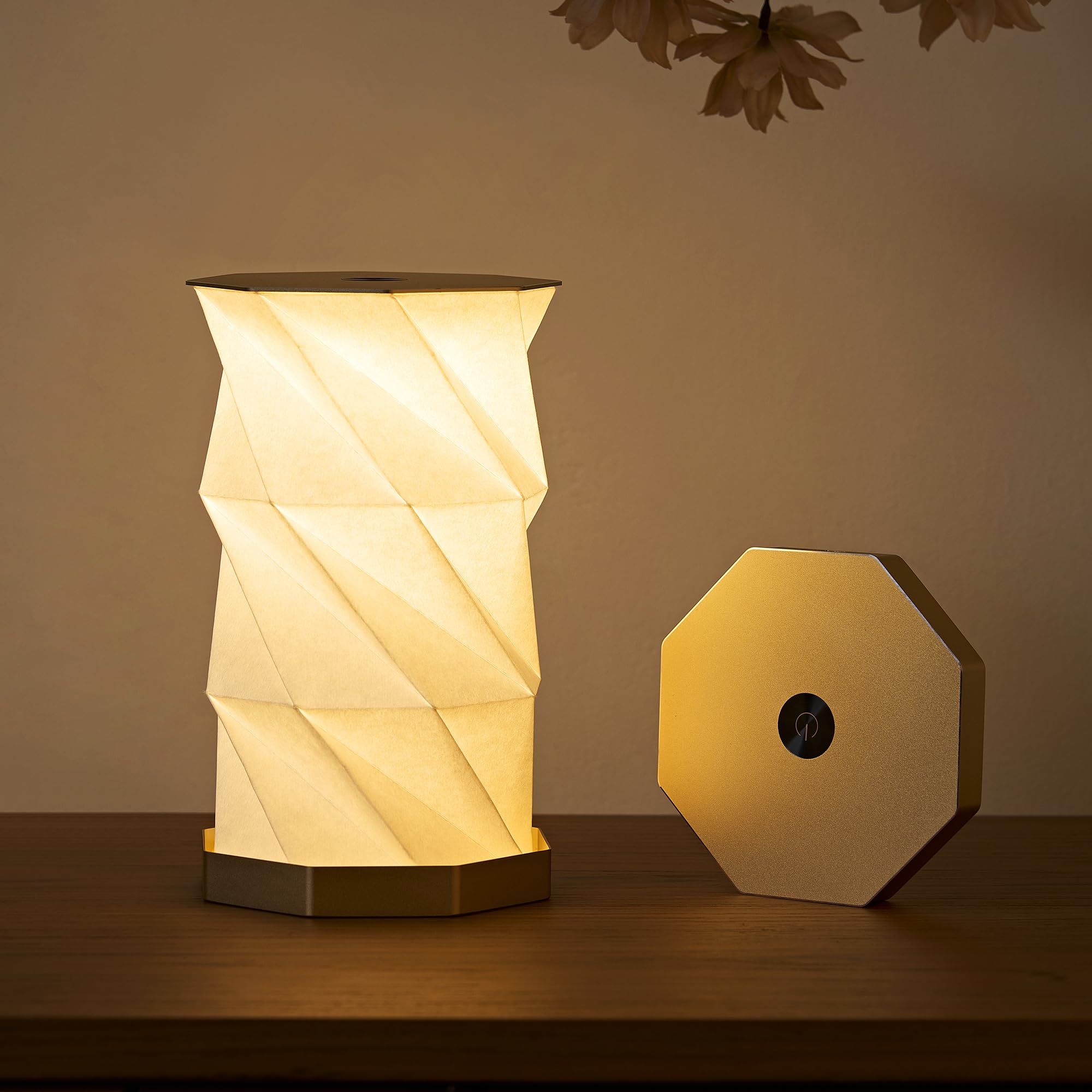 Portable Desk Lamp - Ultra Thin 0.7 Lightweight 0.28lb, Foldable Paper Lamp with Zinc Alloy Base, Rechargeable Mini Lamp for Hom