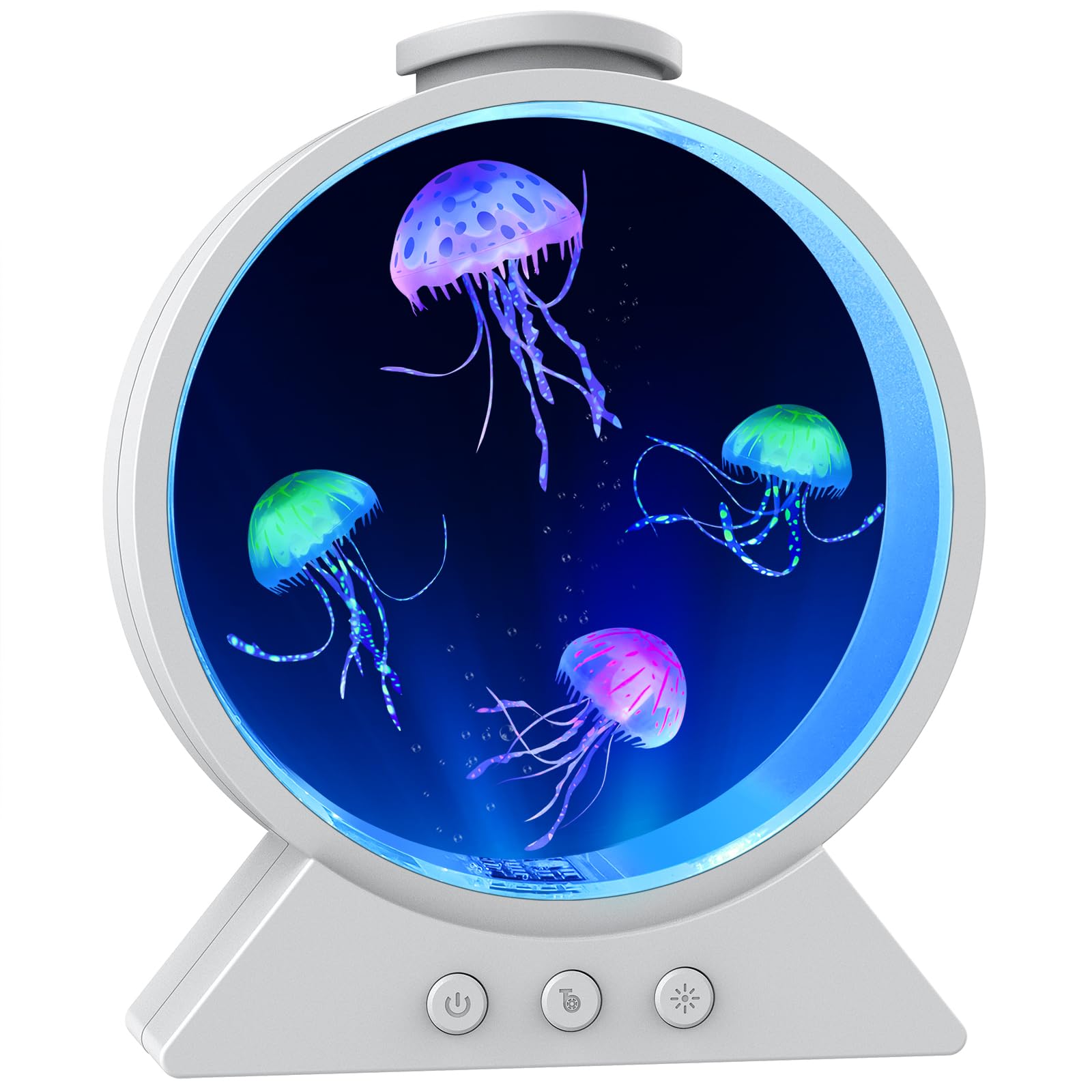 Eyesound Jellyfish Lamp  7-Color Changing Jellyfish Aquarium Light For Relax  Mood Lamp For Home  Office & Bedroom Decor  Gifts For Kids Teens Girls Boys mature-themeds (White)