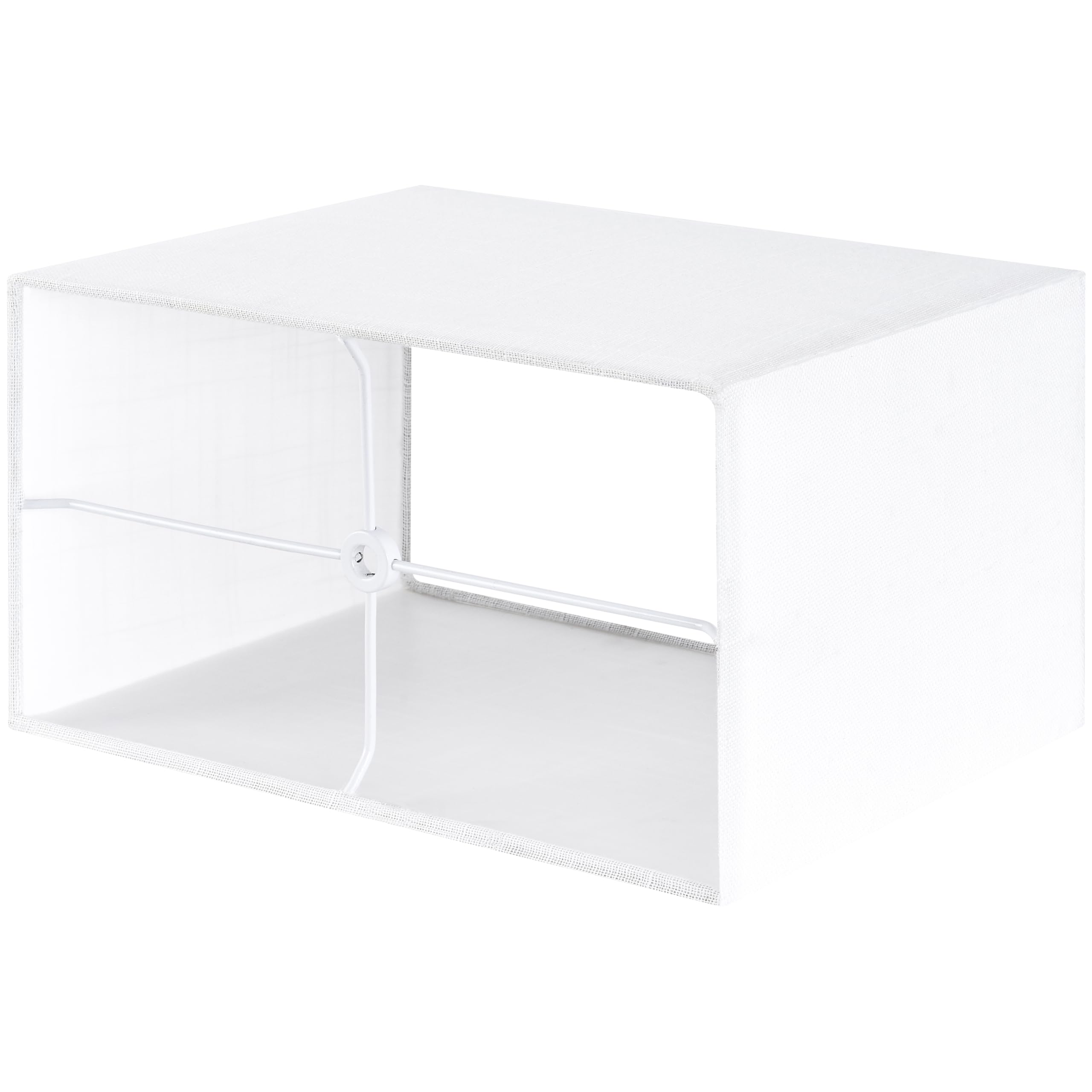 Goso Small Rectangular Lamp Shades For Table Lamps & Wall Lamp Set Of 2, 6.7 X12.6 X8 Inch Spider White Texture Rectangle Lamp S