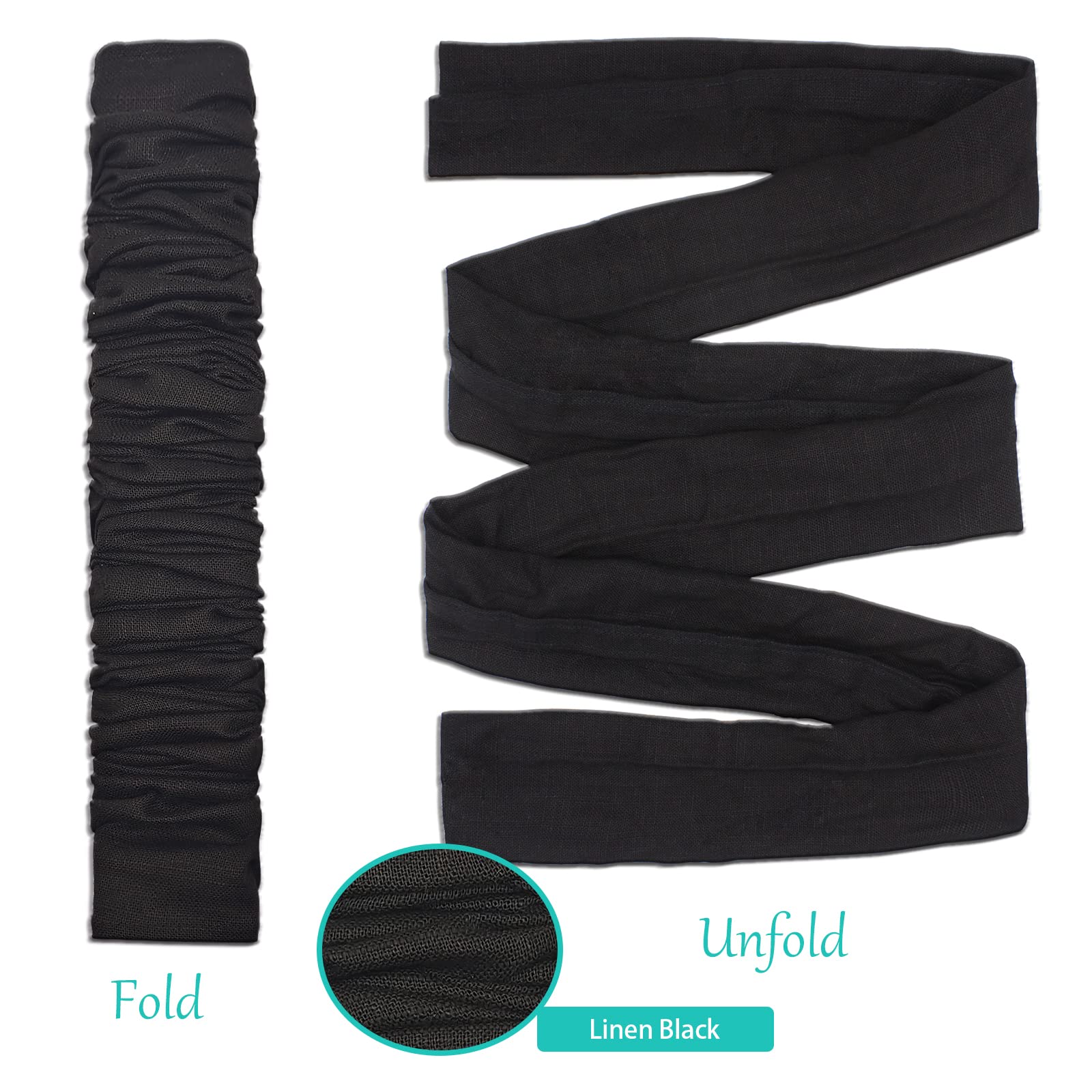Fabric Cord Cover & Chandelier Chain Cover 1 Pack 6Feet Length For Chandelier Lighting Wires Natural Burlap Easy To Install. (Black)